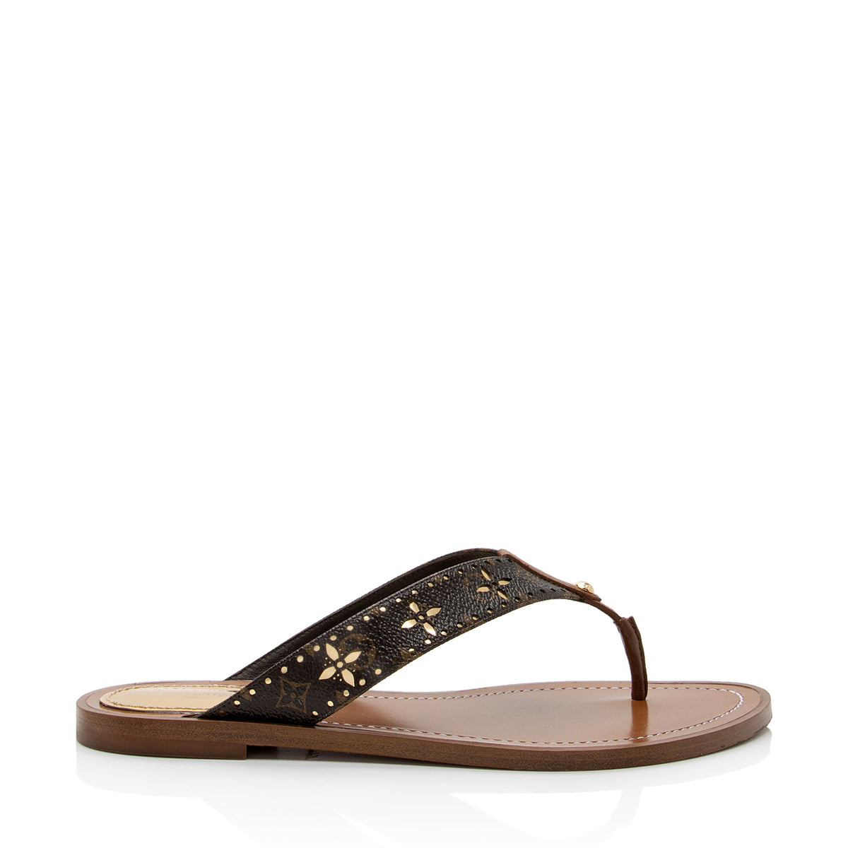 Louis Vuitton Monogram Canvas Sunny Flat Thong Sandals Size 37 (SHF-CuNZlJ)