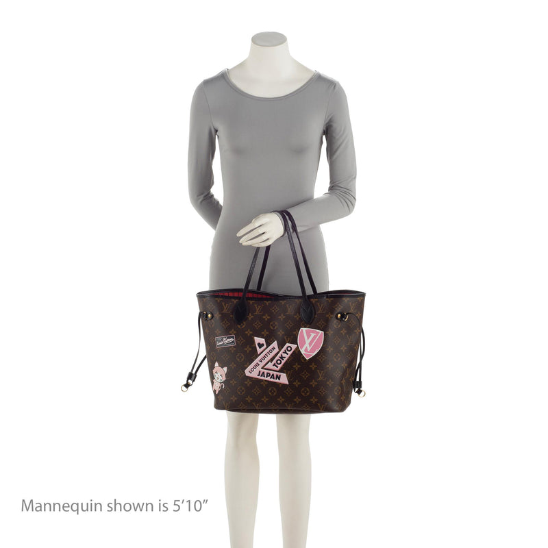 Louis Vuitton Monogram Canvas World Tour Neverfull MM Tote SHF wZoBzc LuxeDH