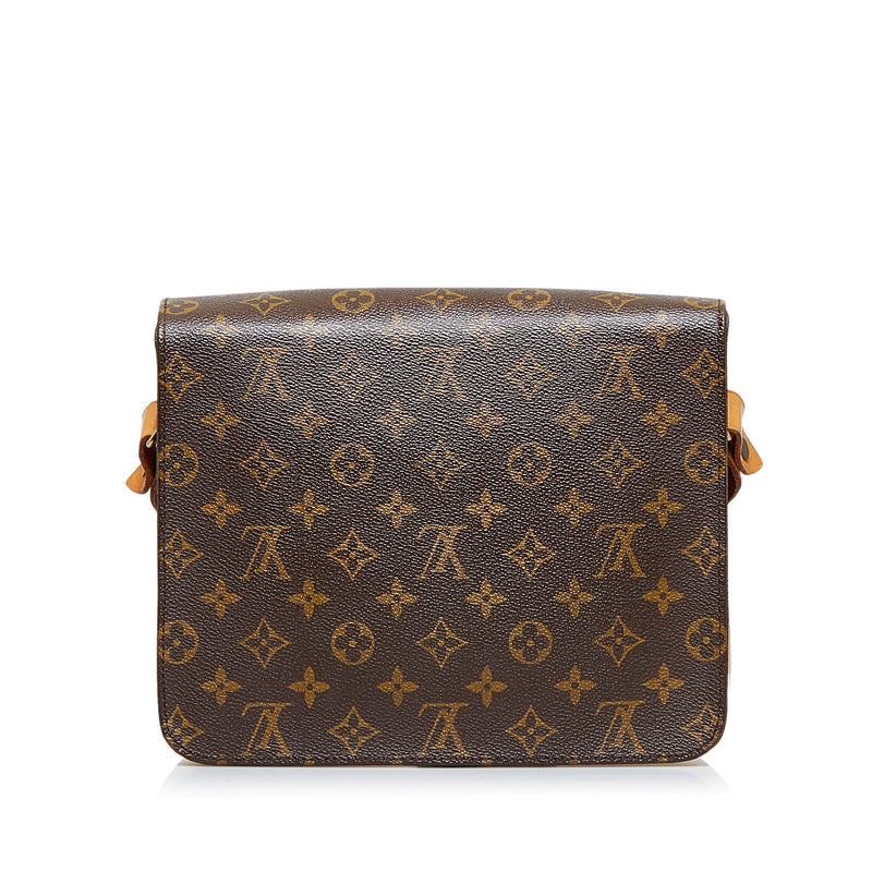 Louis Vuitton Brown, Pattern Print Monogram Cartouchiere Shoulder Bag GM