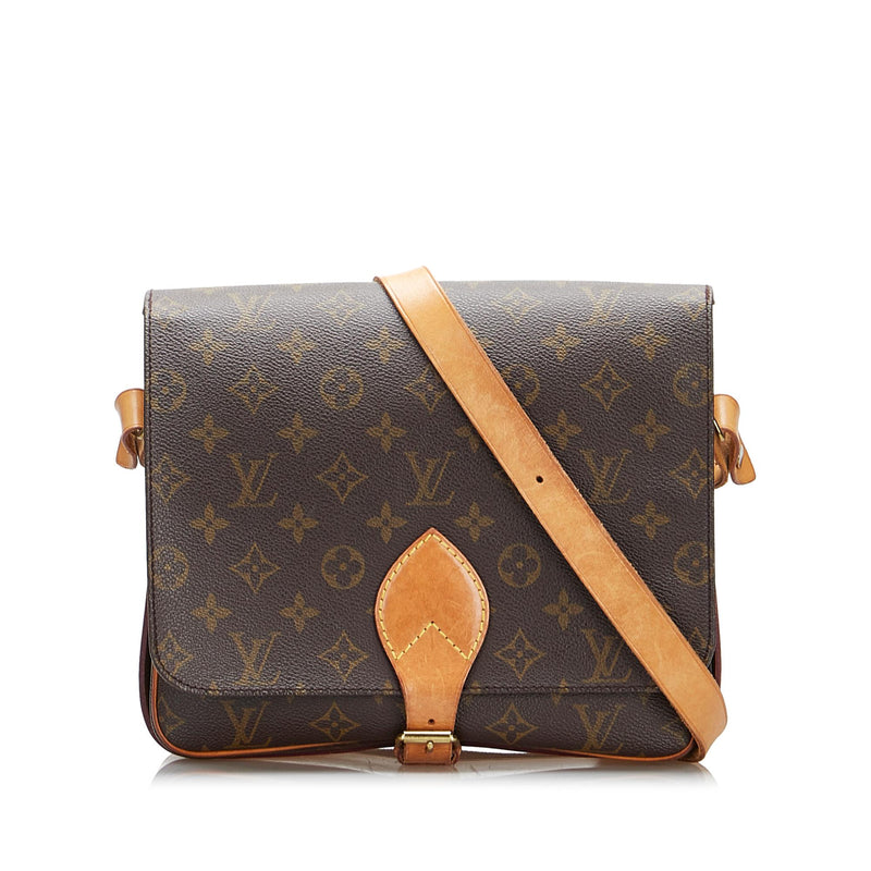 Louis Vuitton Monogram Cartouchiere Shoulder Bag GM - Brown