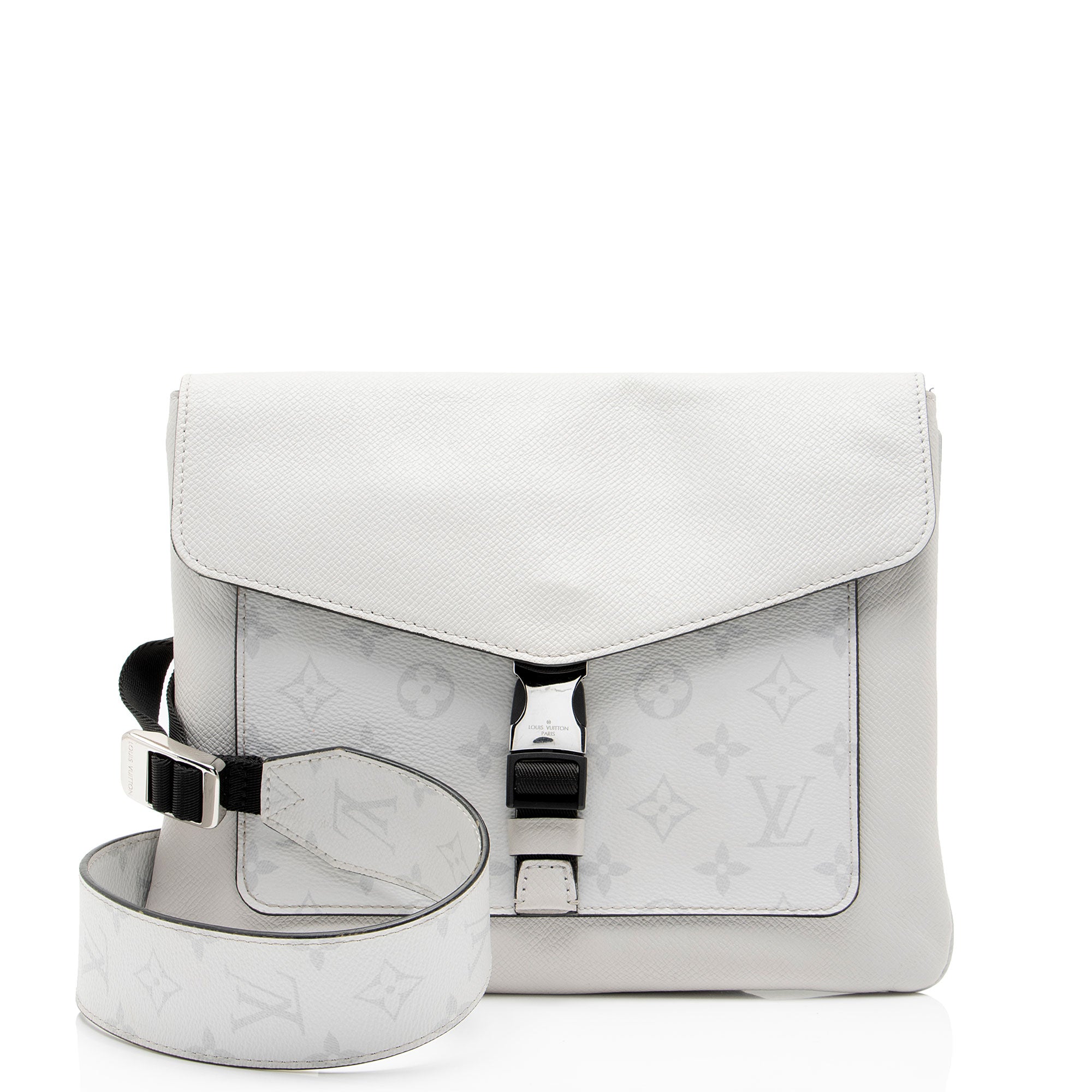 Louis Vuitton Monogram Chalk Taiga Leather Outdoor Flap Messenger