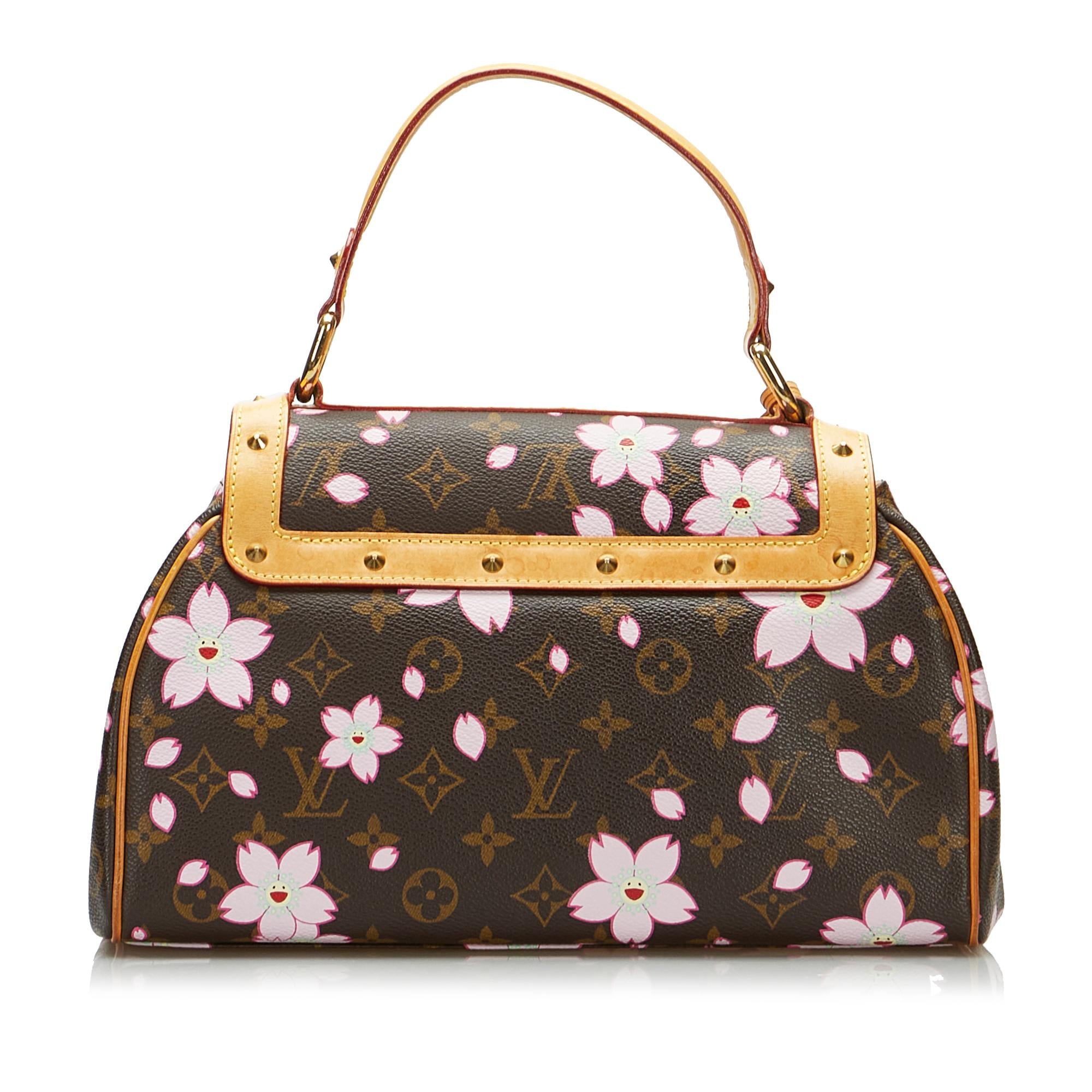 Louis Vuitton Monogram Cherry Blossom Sac Retro Takashi Murakami  (SHG-CSyakF)