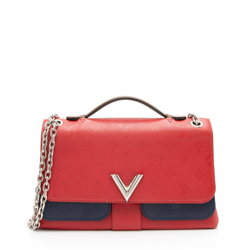 Louis Vuitton Monogram Cuir Very Chain Bag (SHF-mMP9yE)