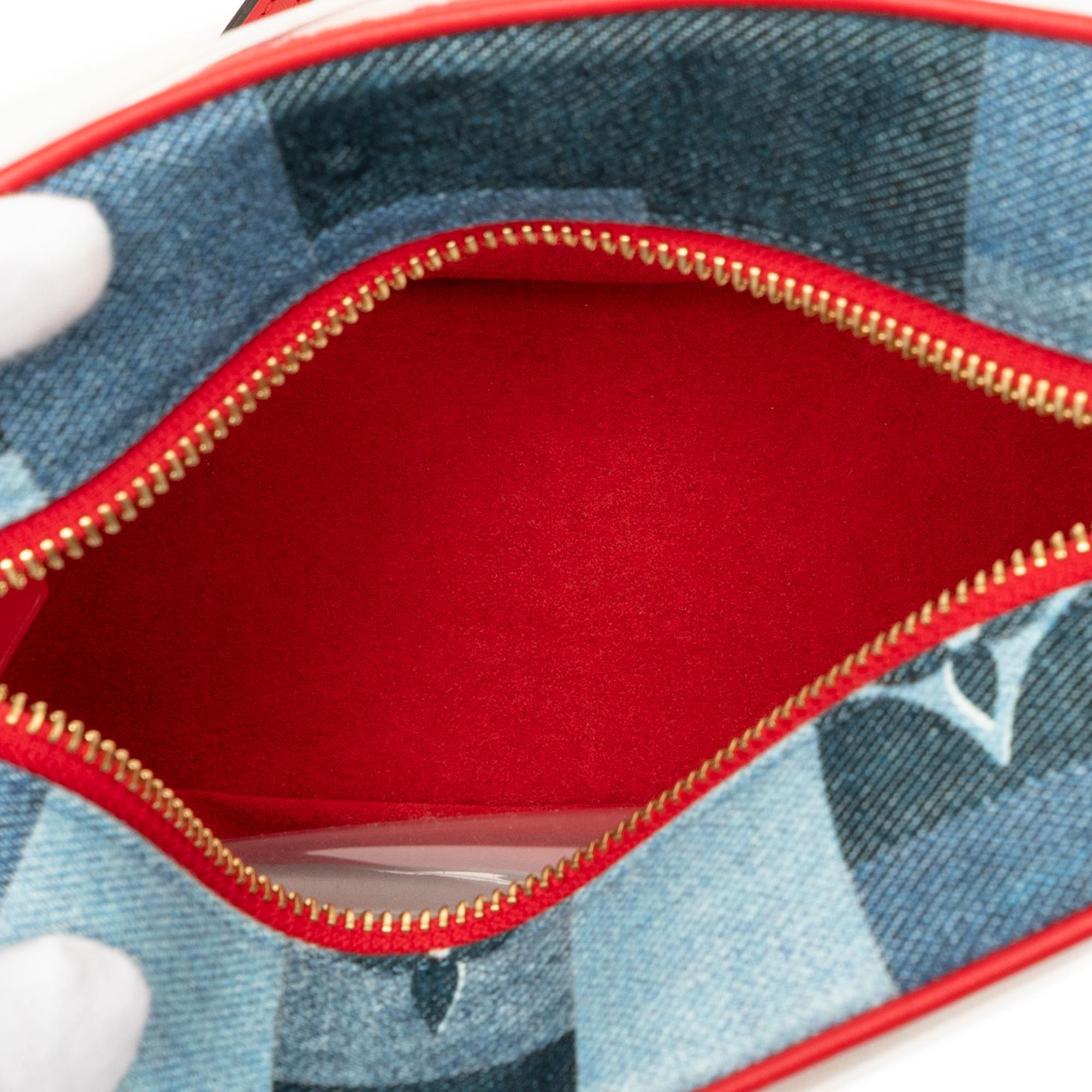 Louis Vuitton Monogram Denim Patchwork Beach Pouch