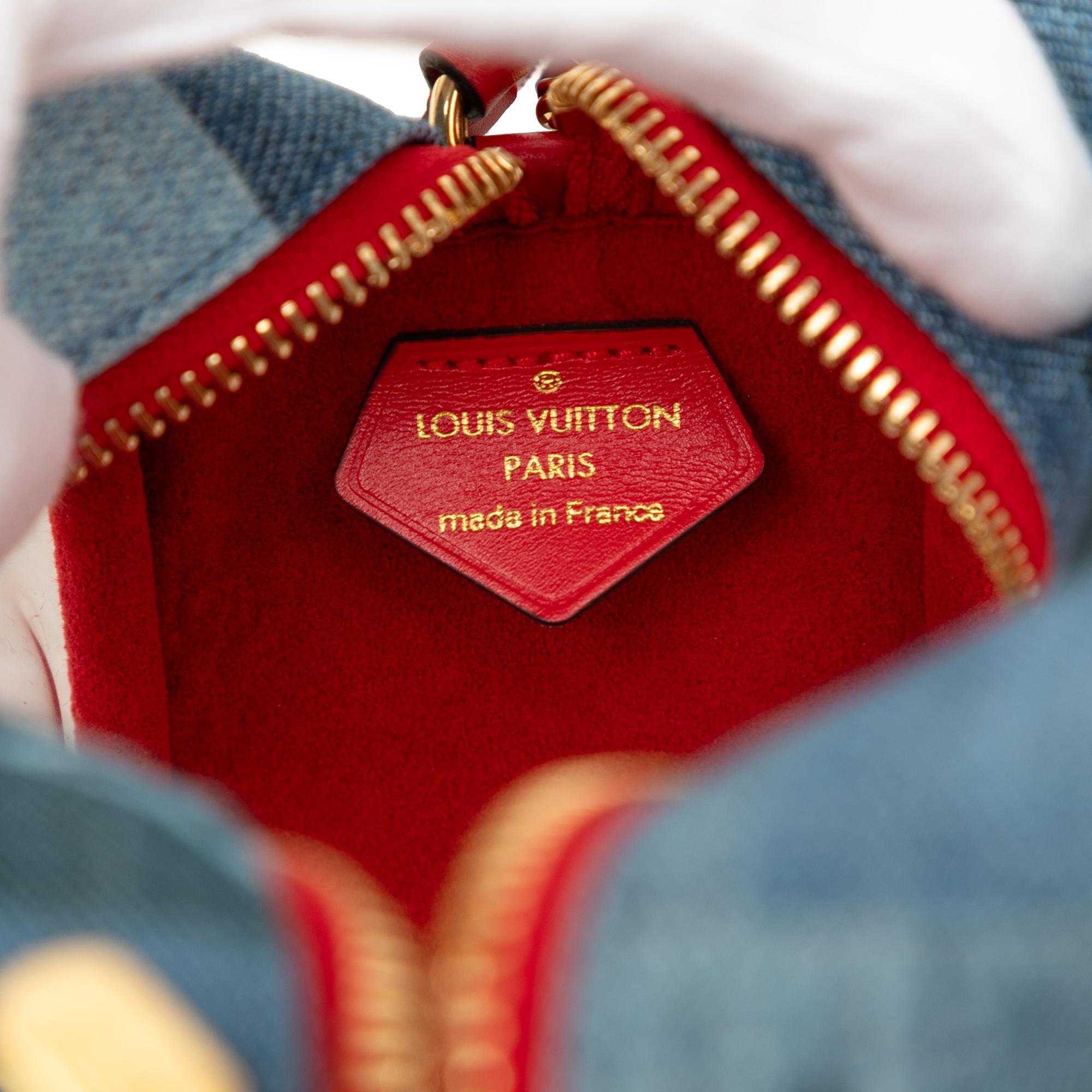 Louis Vuitton Monogram Denim Patchwork Beach Pouch