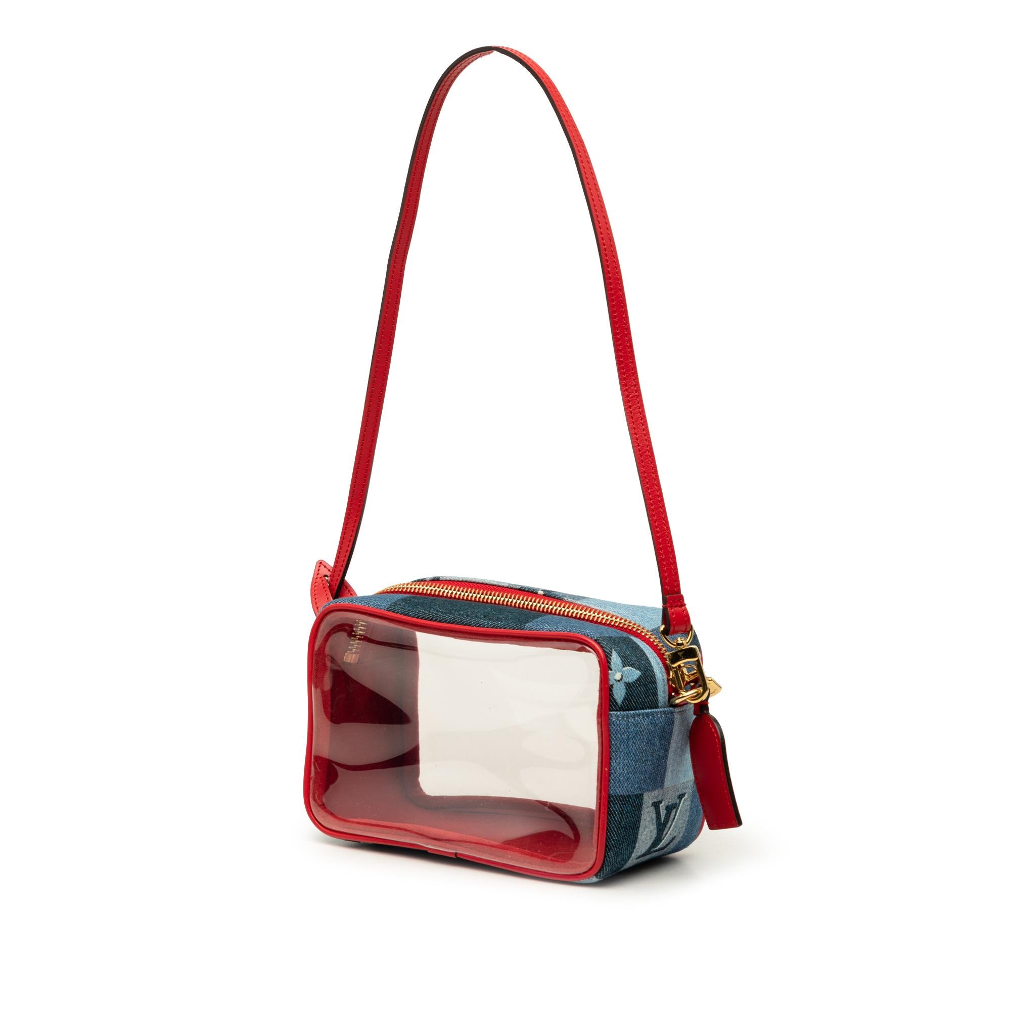 Louis Vuitton Monogram Denim Patchwork Beach Pouch