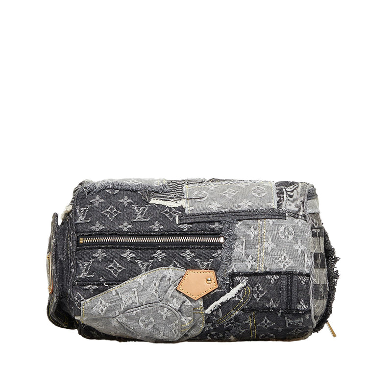 Lot - Louis Vuitton Denim Patchwork Speedy 30 Handbag H.- 8 1/2 in., W.- 12  1/2 in.