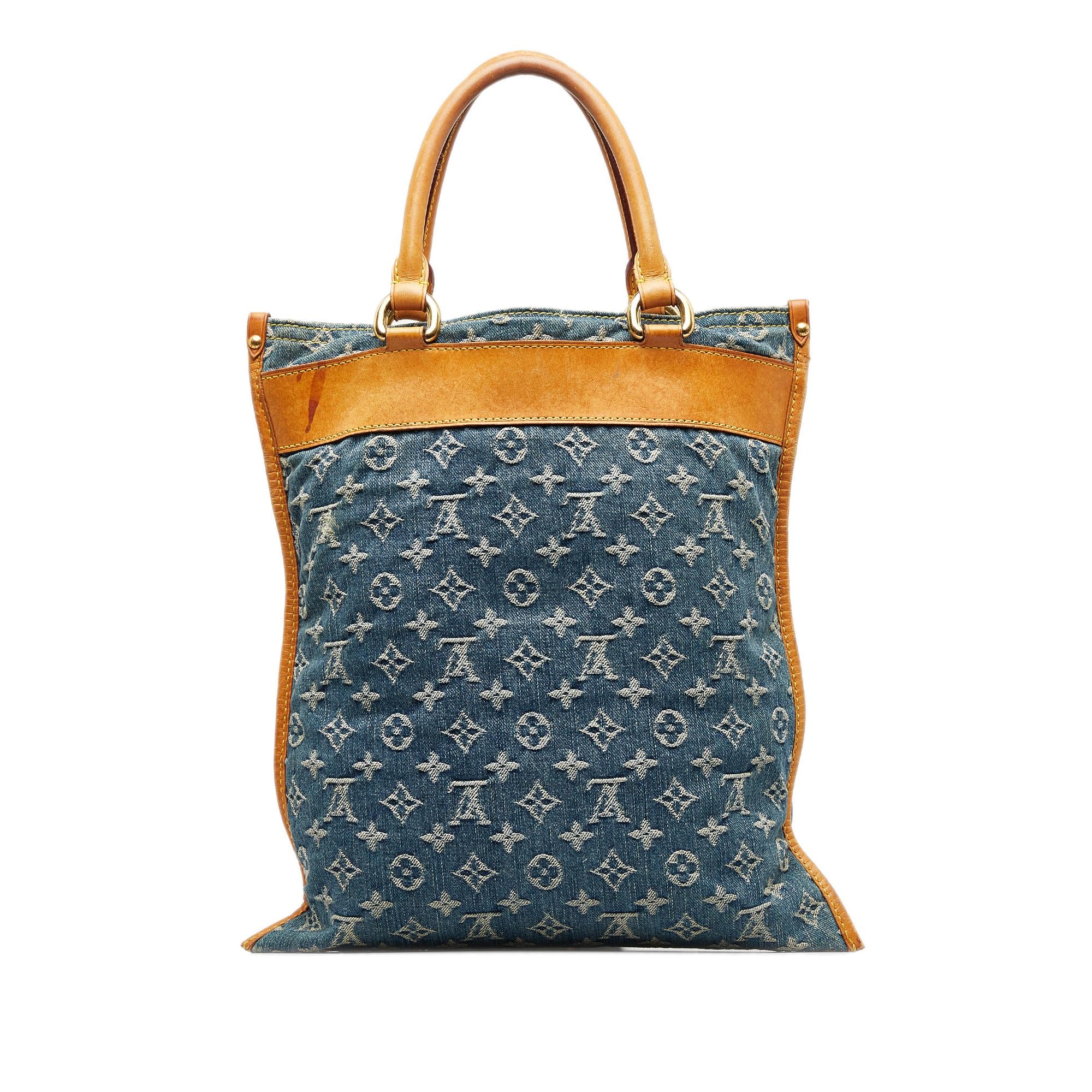 Louis Vuitton Monogram Denim Sac Plat (SHG-xNyEUX)