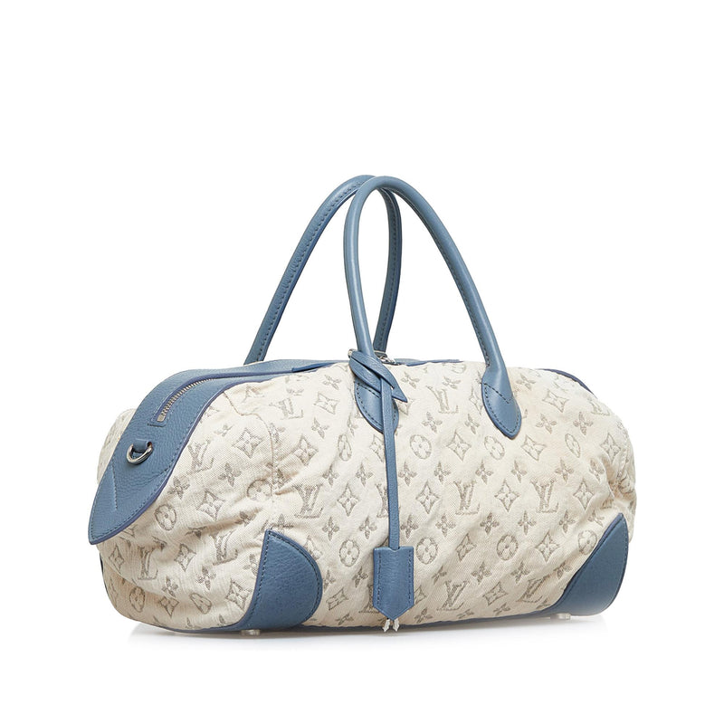 Louis Vuitton - Authenticated Speedy Handbag - Denim - Jeans Blue for Women, Very Good Condition