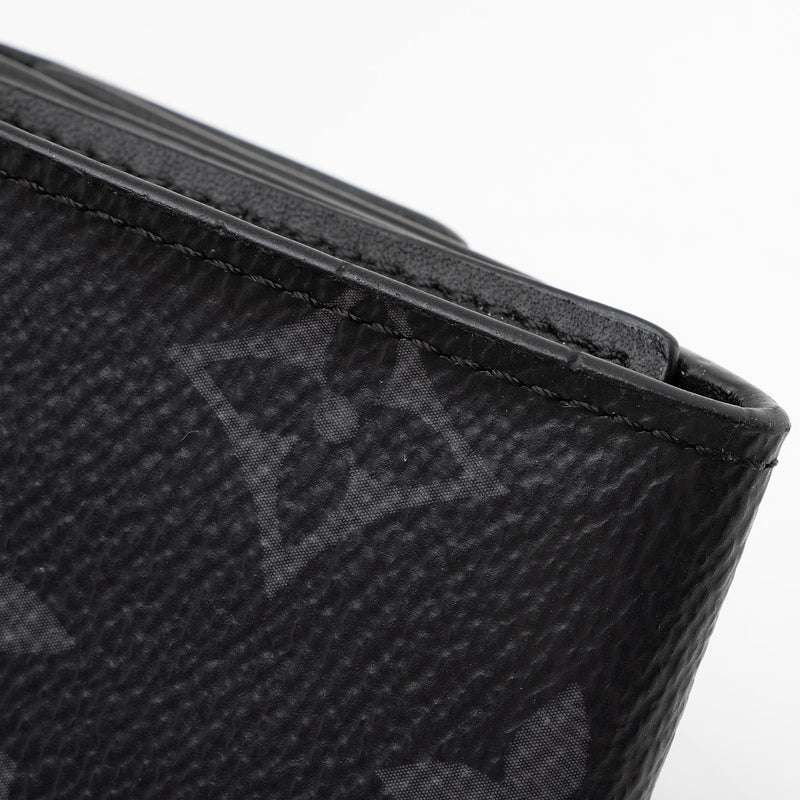 Louis Vuitton Monogram Eclipse Discovery Tri-Fold Compact Wallet (SHF-22959)