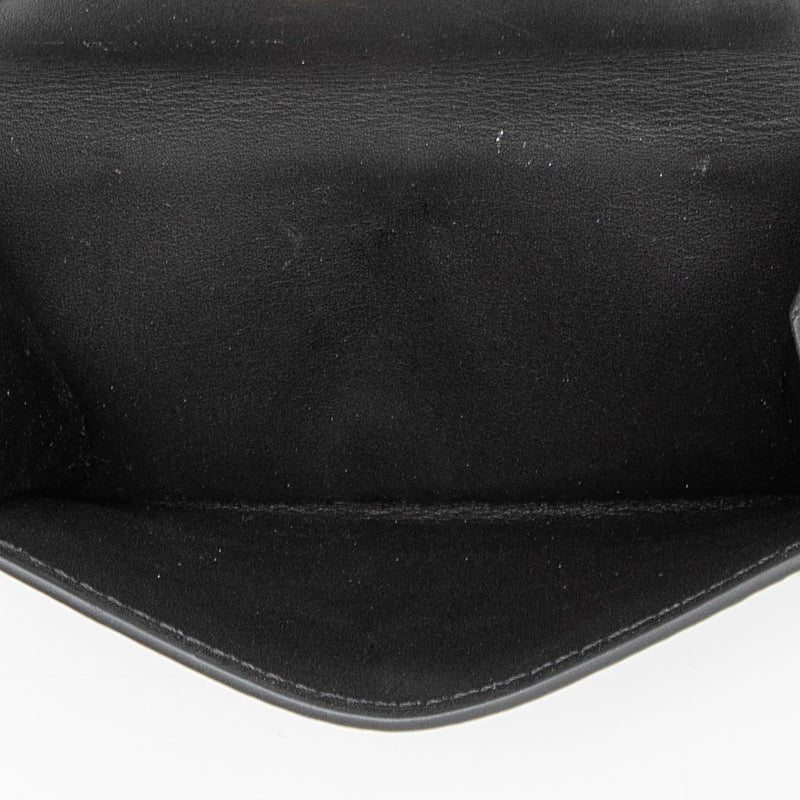 Louis Vuitton Black Mini Lin Canvas Trifold Compact Wallet Louis Vuitton