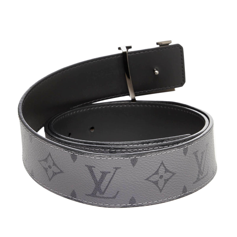 Black Louis Vuitton Monogram Eclipse Initiales Belt
