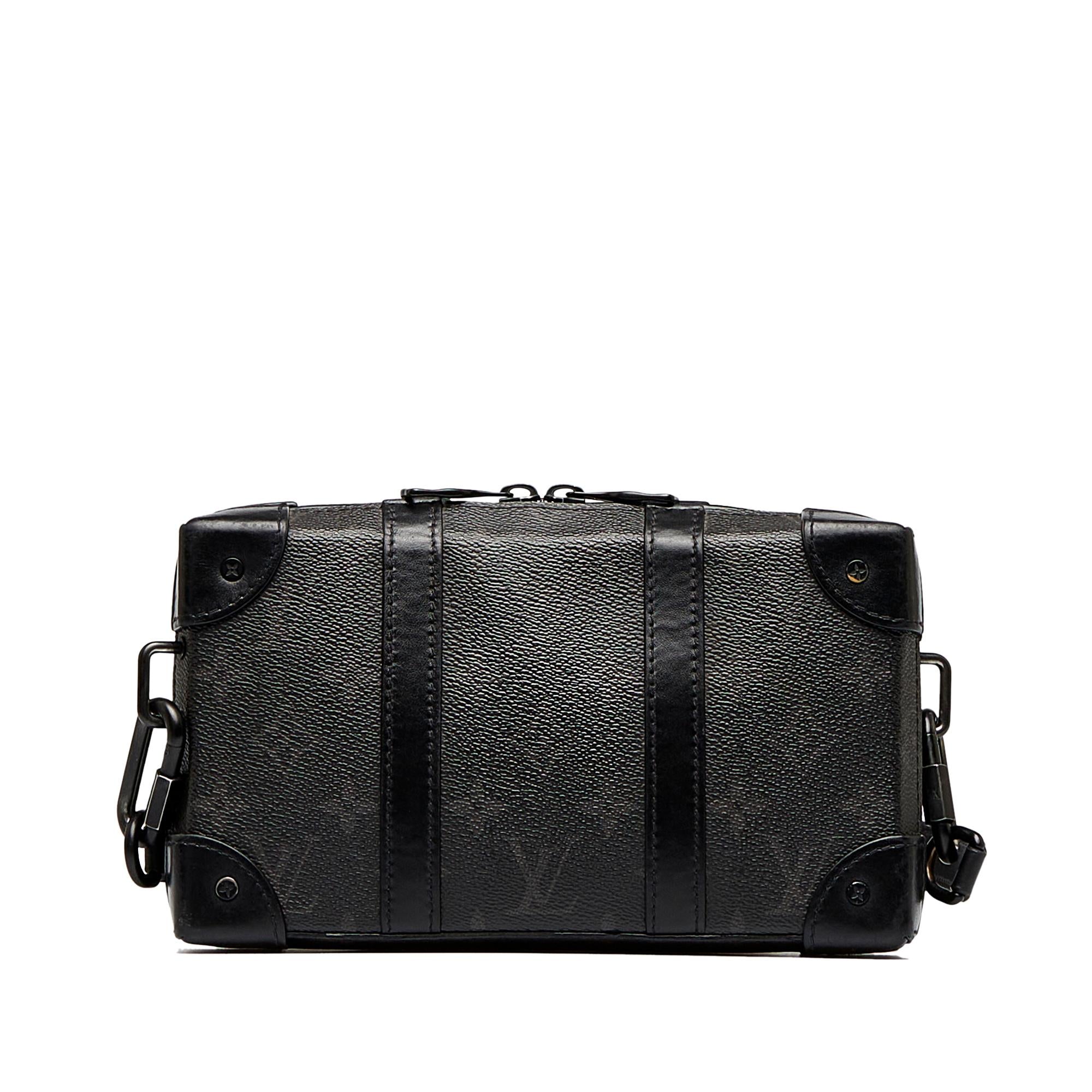 Louis Vuitton Monogram Eclipse Soft Trunk Wallet Crossbody (SHG-5AlnAH)