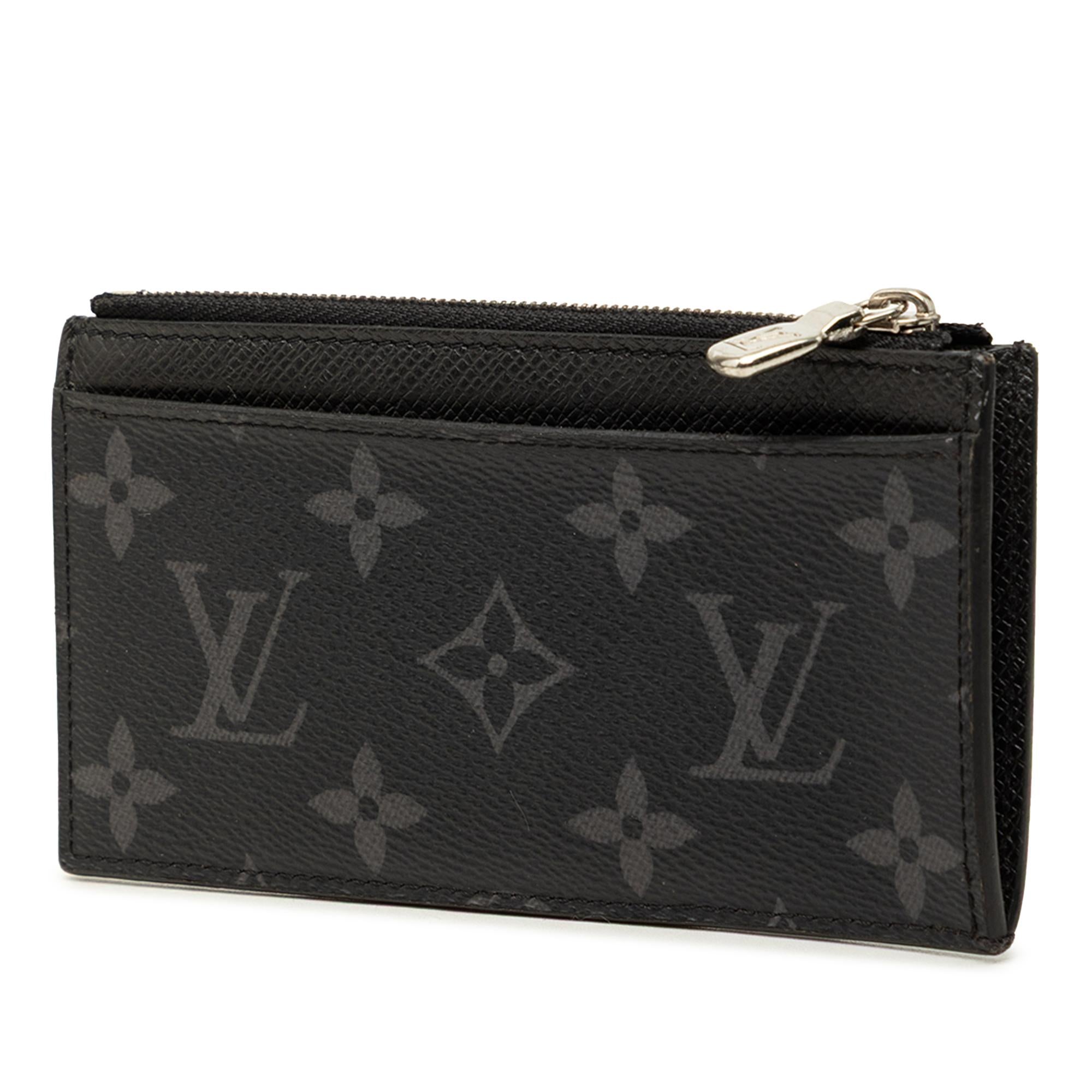 Louis Vuitton Monogram Eclipse Taigarama Coin Card Holder