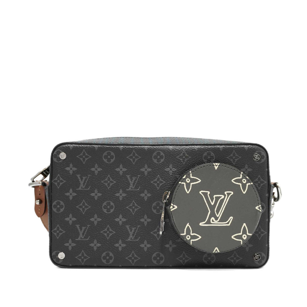 Louis Vuitton, Bags, Brand New Louis Vuitton Black Leather Volga Virgil  Waist Bag Orange