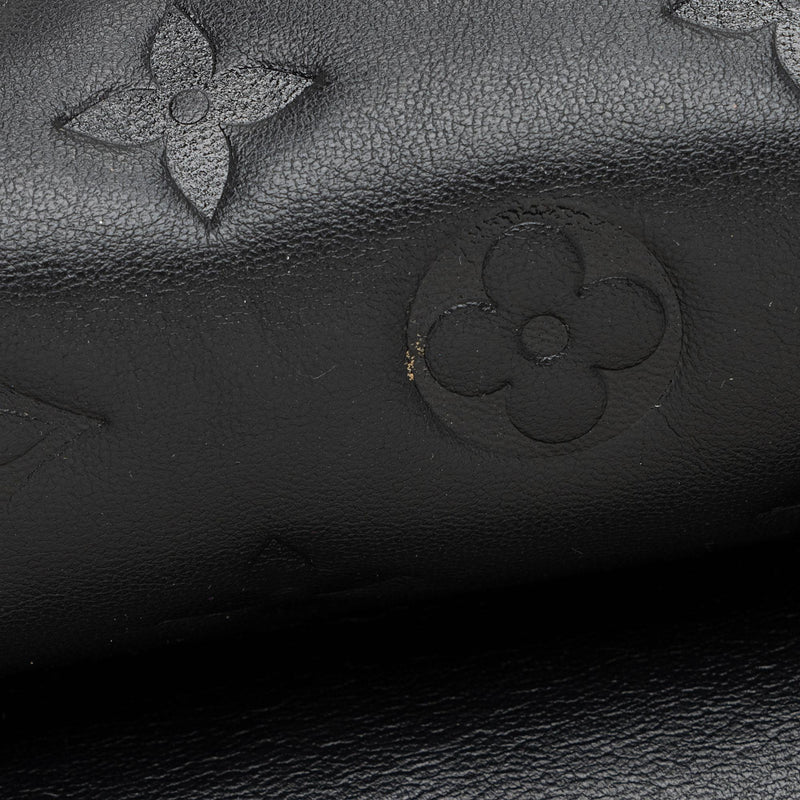 Louis Vuitton MONOGRAM Pochette Coussin Monogram-embossed lambskin Black