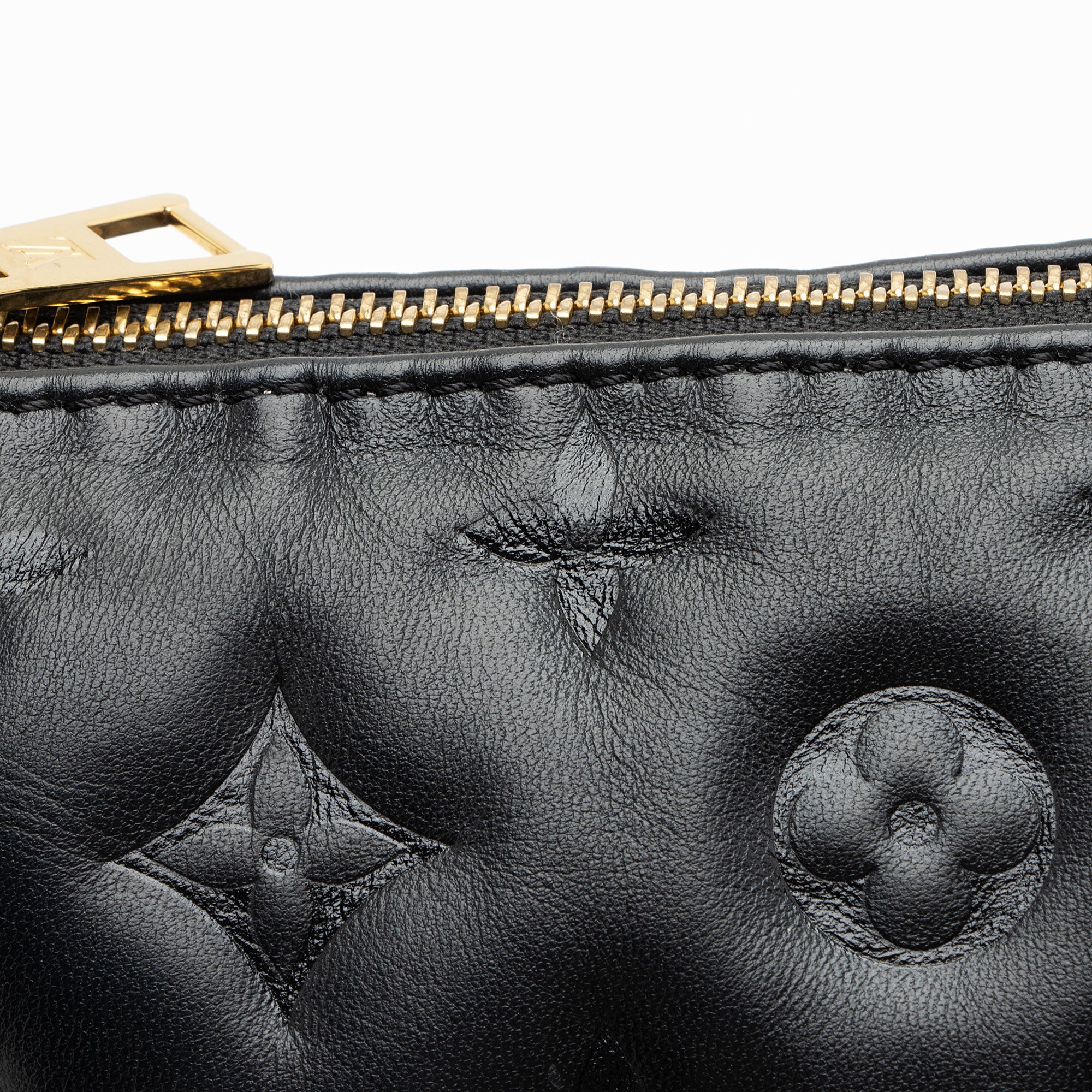 Louis Vuitton Monogram Embossed Lambskin Coussin PM Shoulder Bag