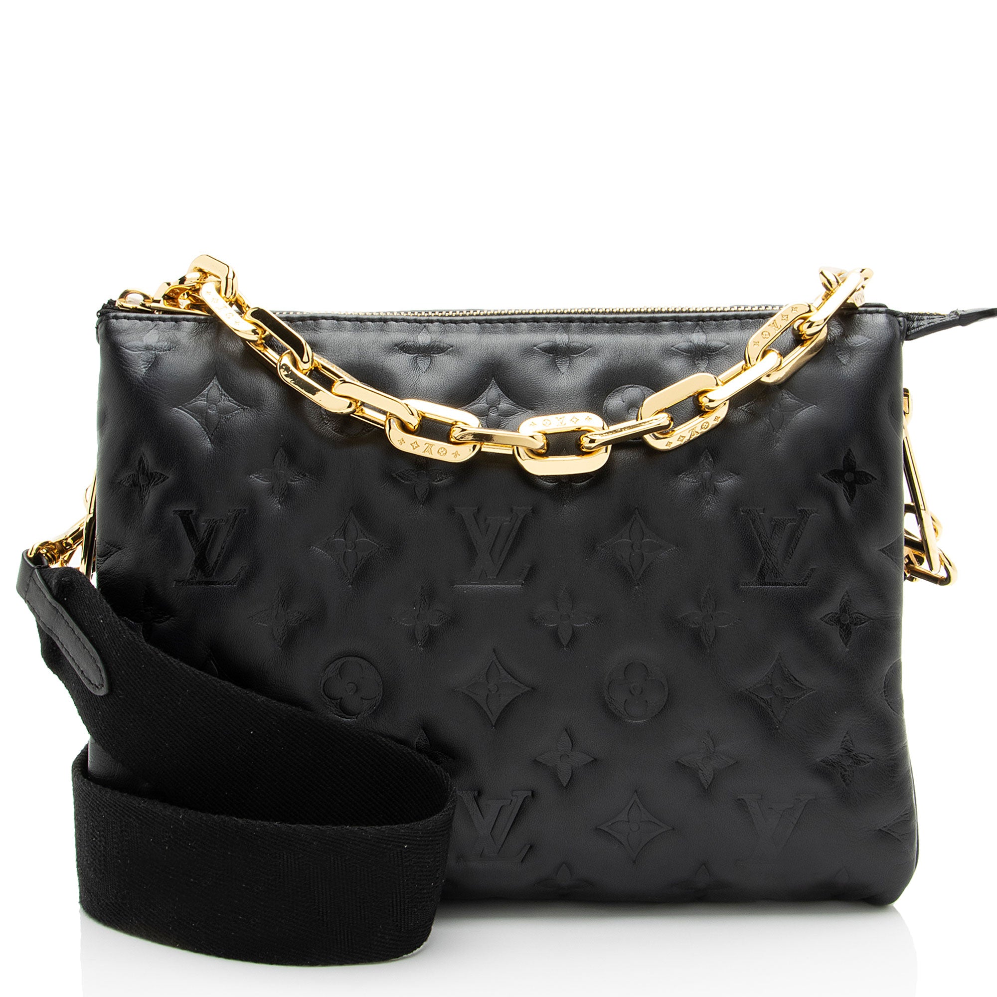 Louis Vuitton Monogram Embossed Lambskin Coussin PM Shoulder Bag