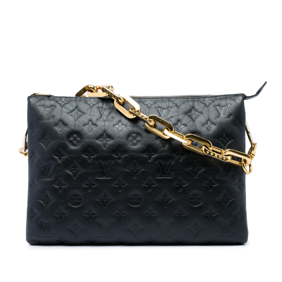 Louis Vuitton Monogram Embossed Puffy Lambskin Coussin MM