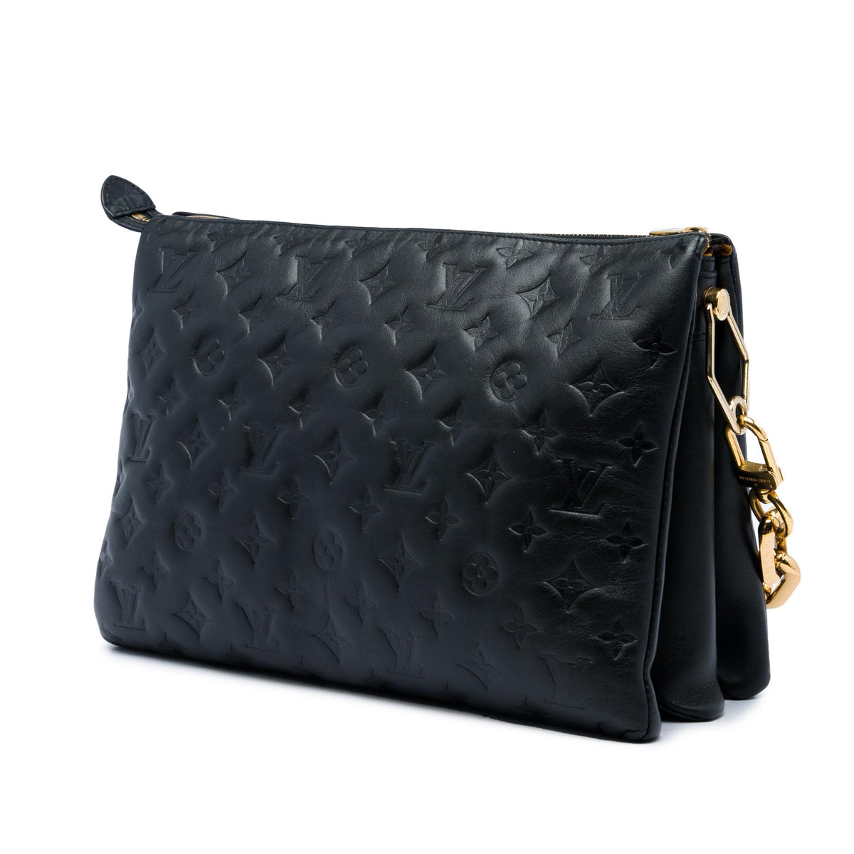 Louis Vuitton Monogram Embossed Puffy Lambskin Coussin MM