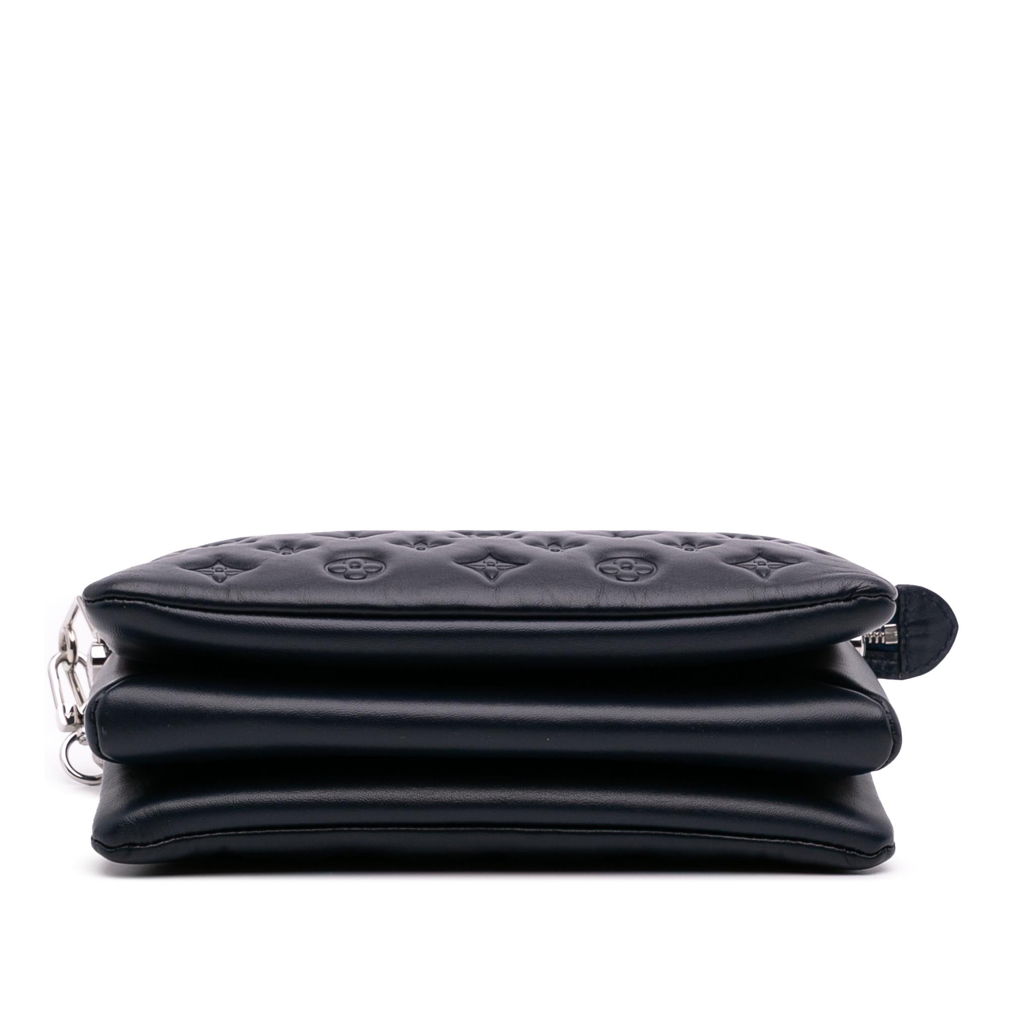 Louis Vuitton Monogram Embossed Puffy Lambskin Coussin PM