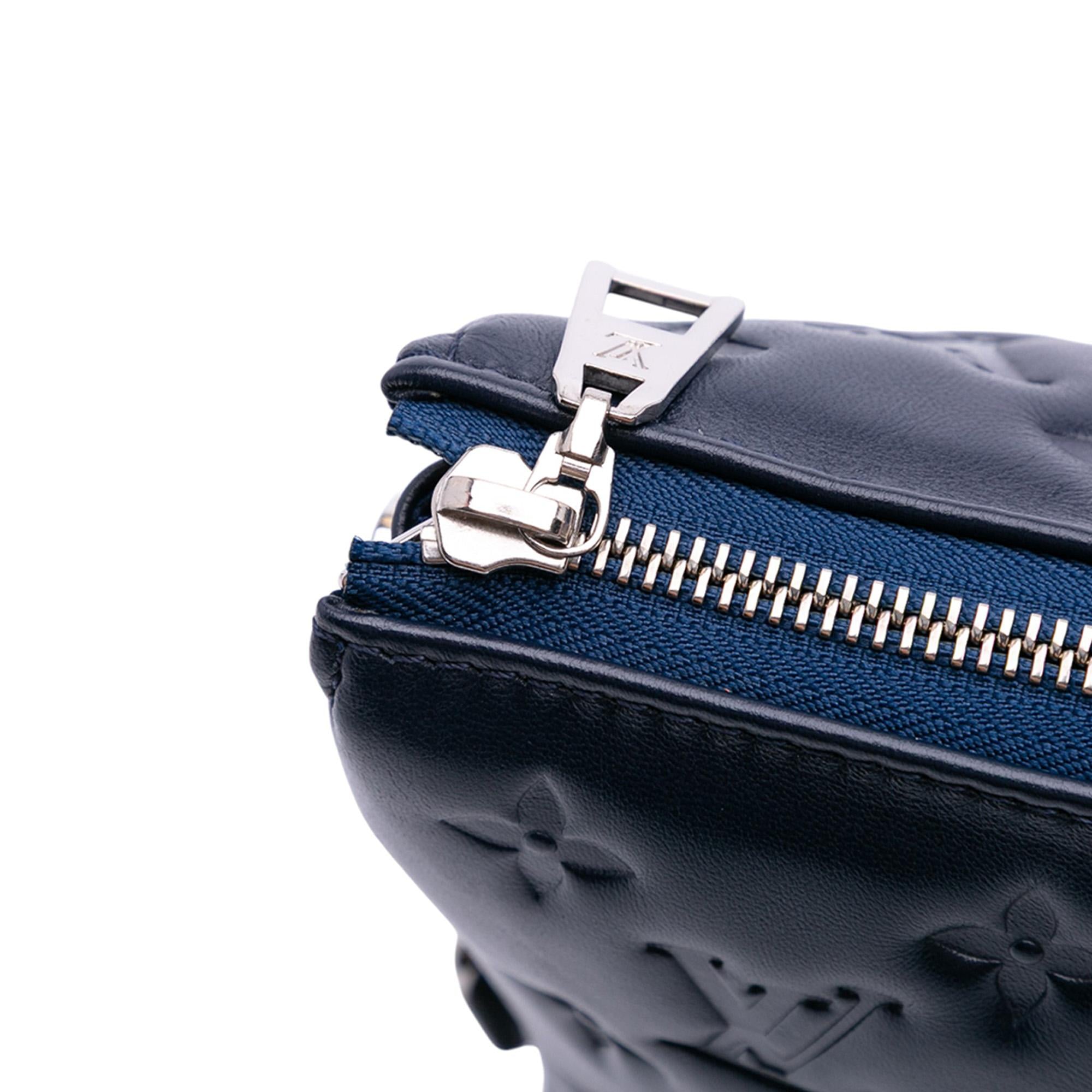 Louis Vuitton Monogram Embossed Puffy Lambskin Coussin PM