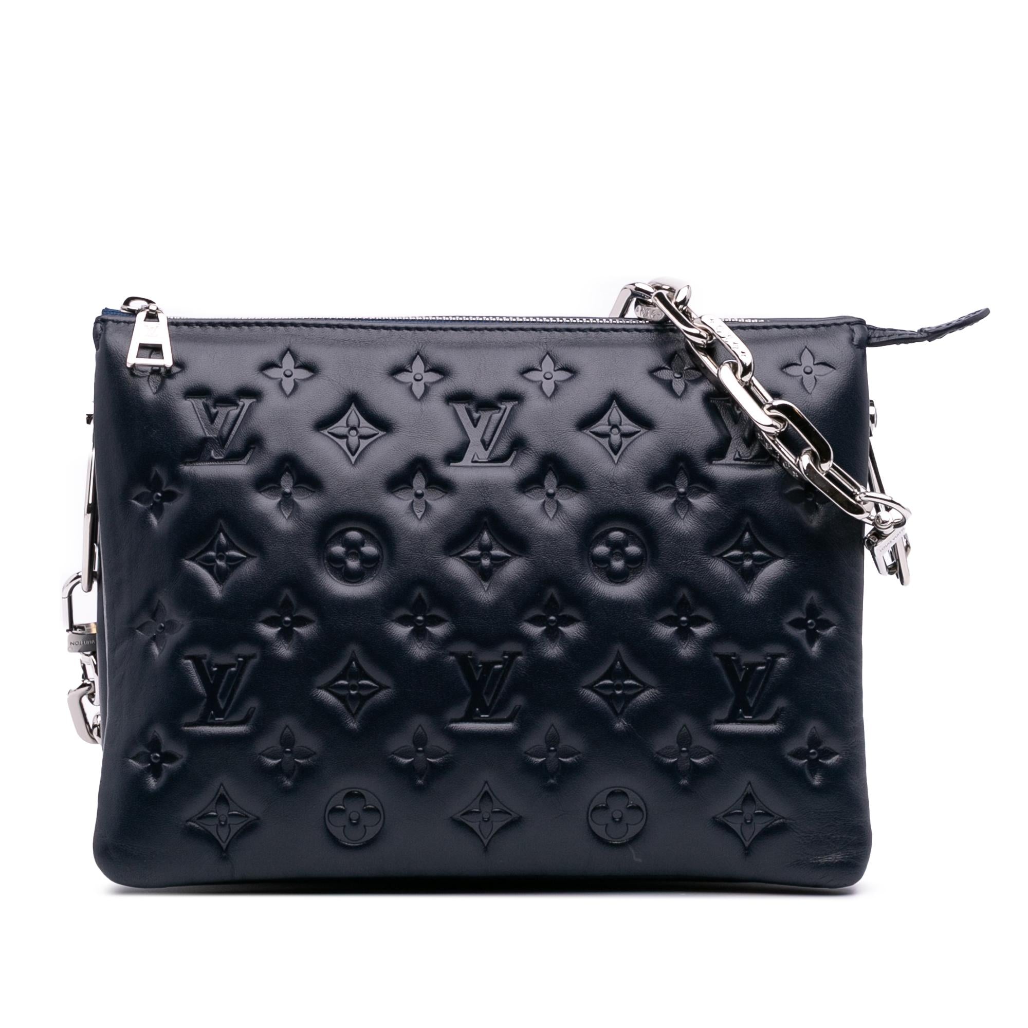 Louis Vuitton Monogram Embossed Puffy Lambskin Coussin PM