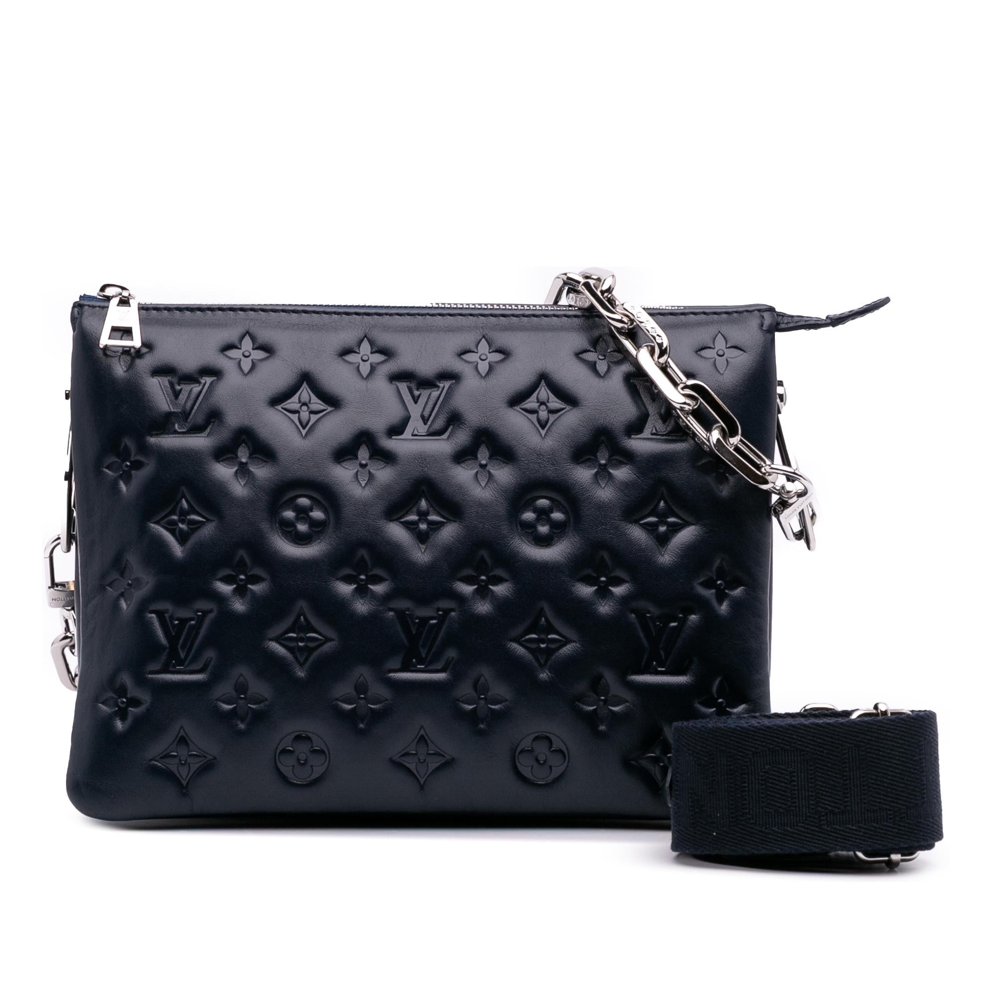 Louis Vuitton Monogram Embossed Puffy Lambskin Coussin PM