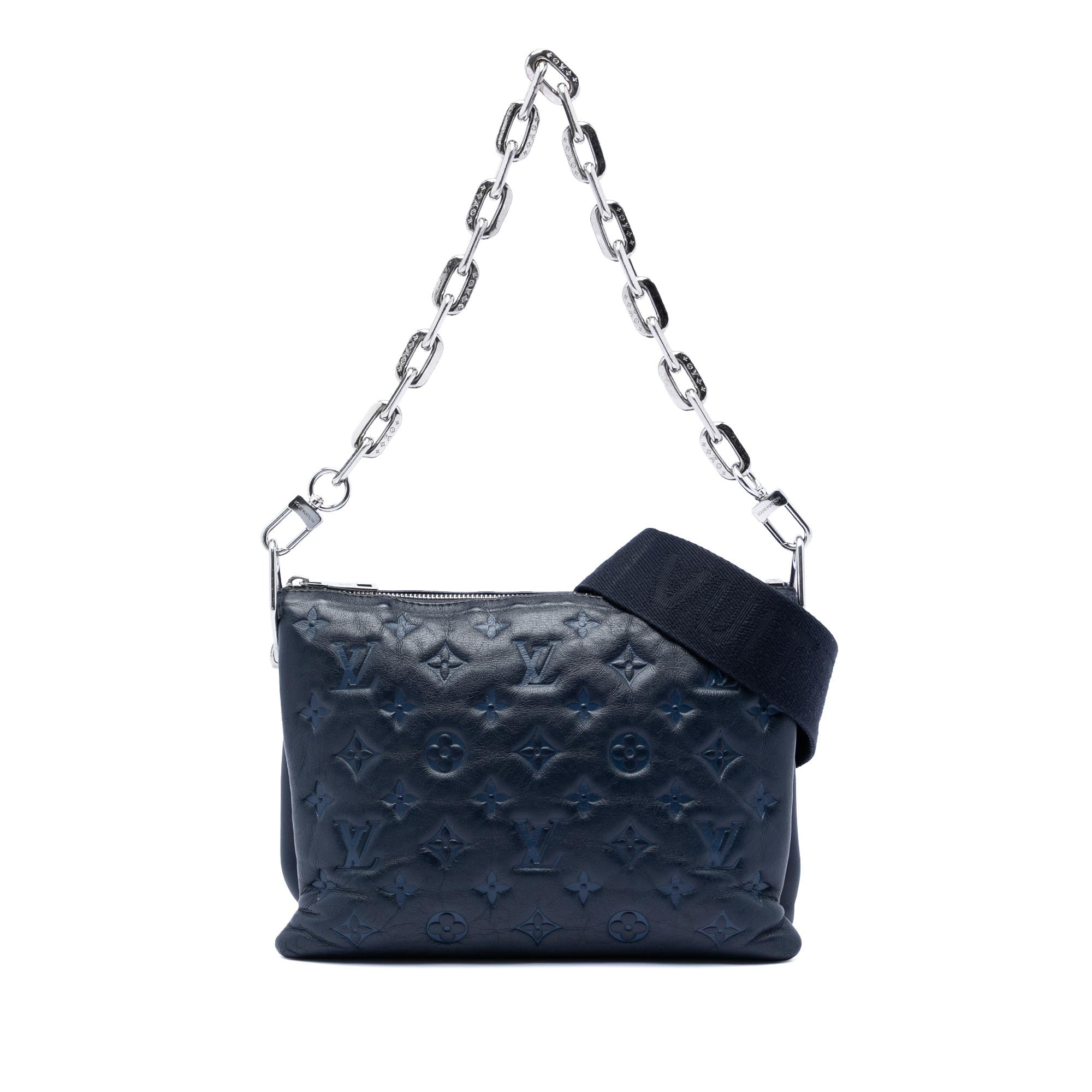 Louis Vuitton Monogram Embossed Puffy Lambskin Coussin PM