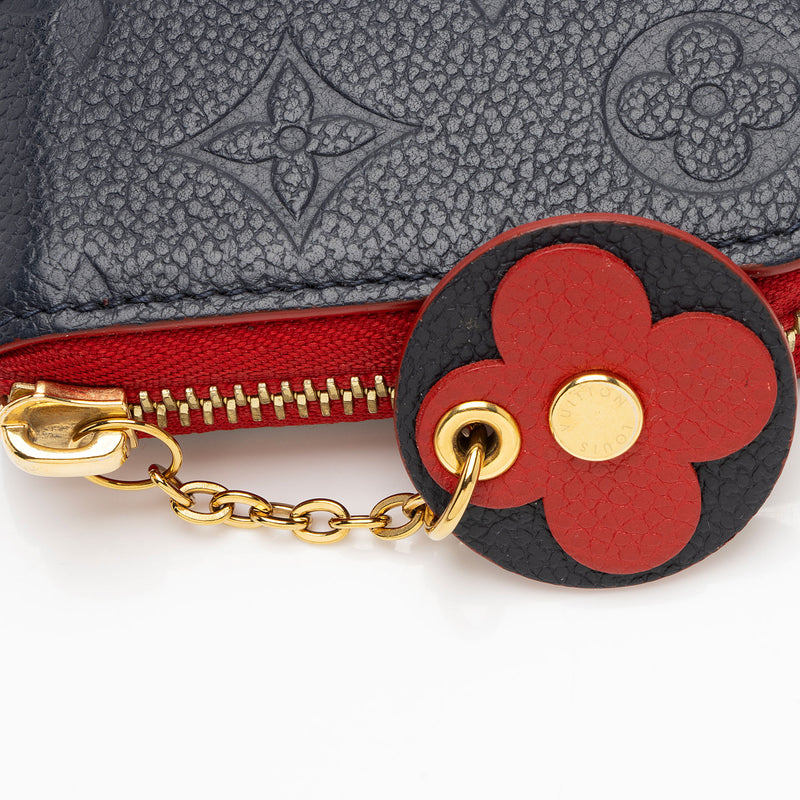 Louis Vuitton Monogram Empreinte Blooming Flowers Clemence Wallet (SHF-oSz8f1)