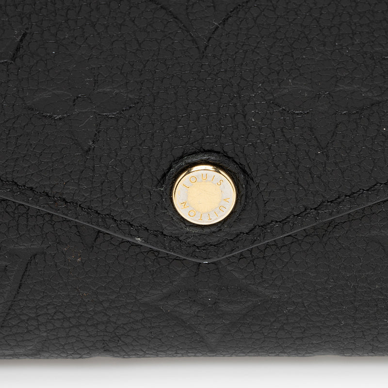 Louis Vuitton Curieuse Compact Wallet Noir Monogram Empreinte