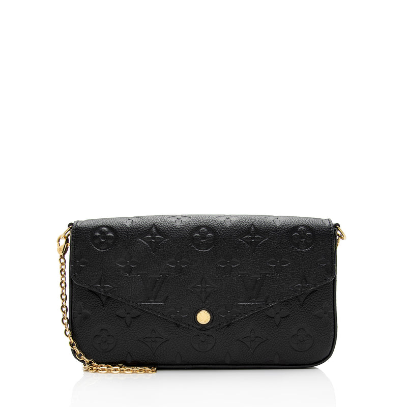 Louis Vuitton Felicie Pochette Black Monogram Empreinte Leather