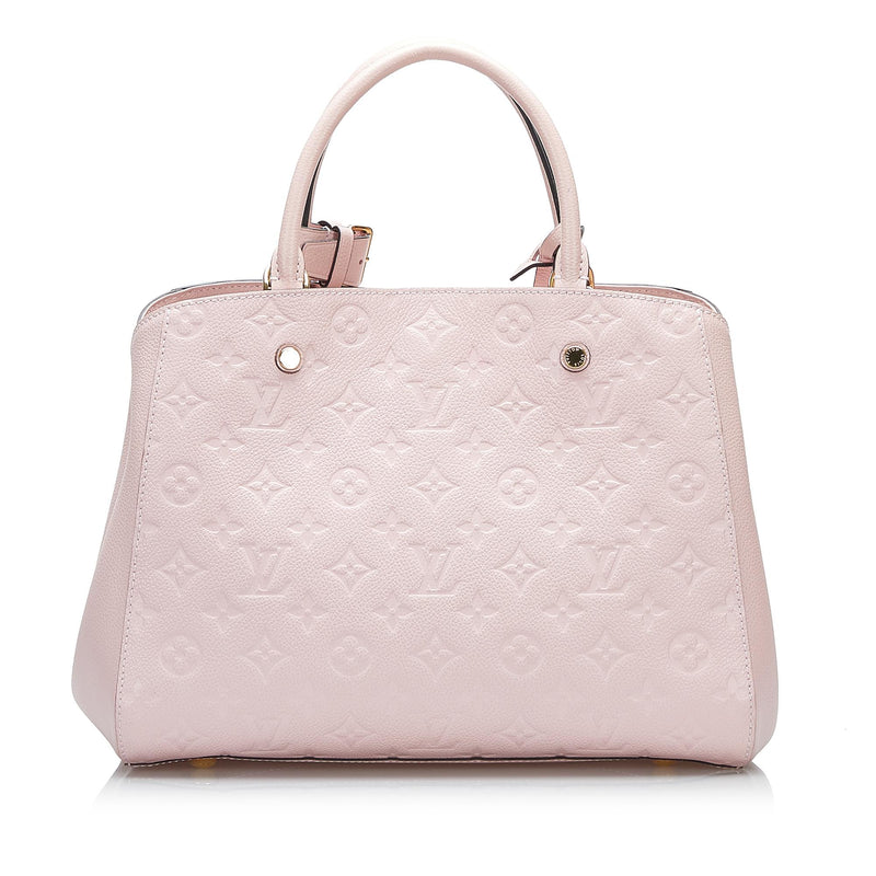 Louis Vuitton Pink Monogram Empreinte Vosges MM Top Handle Bag Louis Vuitton
