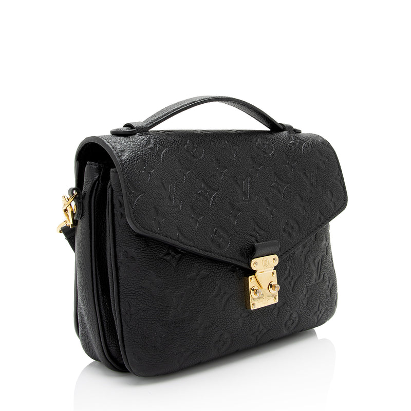 Louis Vuitton Black Monogram Empreinte Pochette Metis Bag