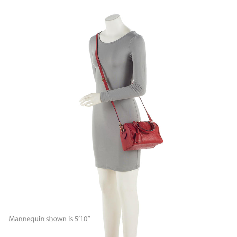 Louis Vuitton Speedy Bandouliere NM Bag Monogram Empreinte Leather 20 Red  229910201