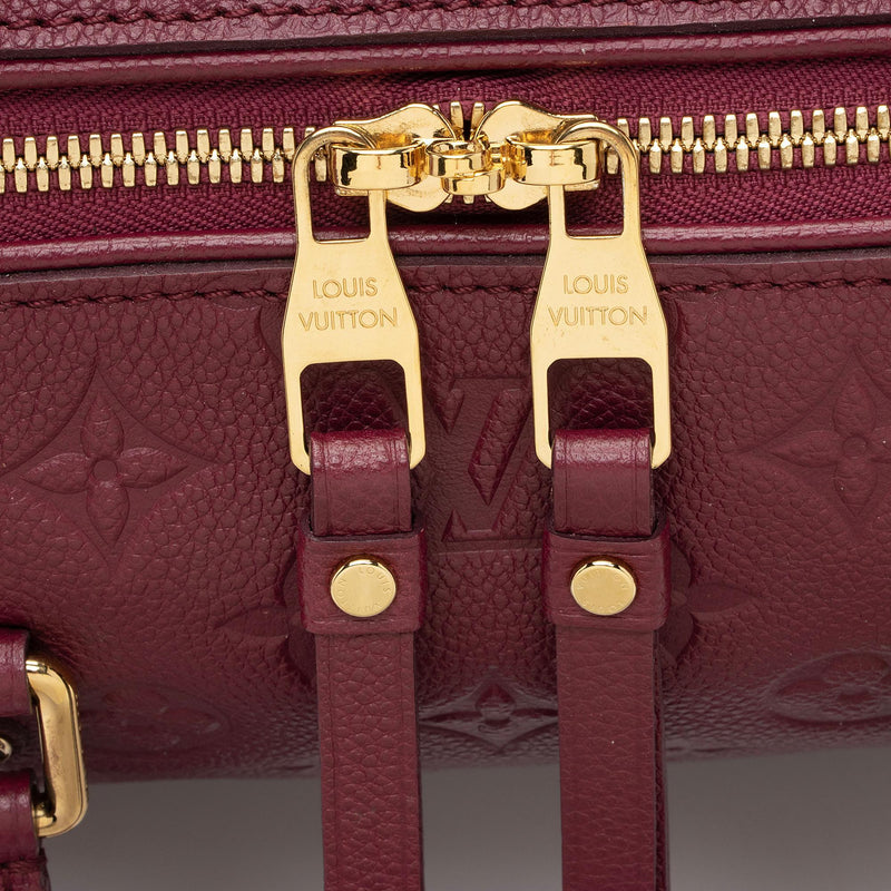 Louis Vuitton Burgundy Monogram Empreinte Speedy Bandouliere 25