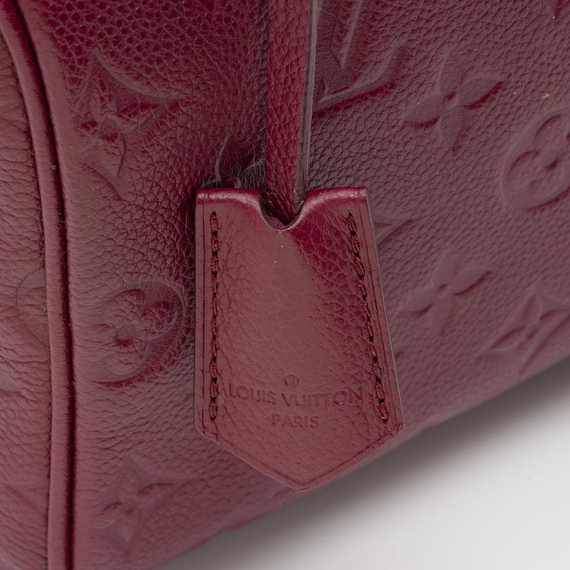 LOUIS VUITTON MONOGRAM Empreinte Speedy 25 Pink Red Shoulder Bag