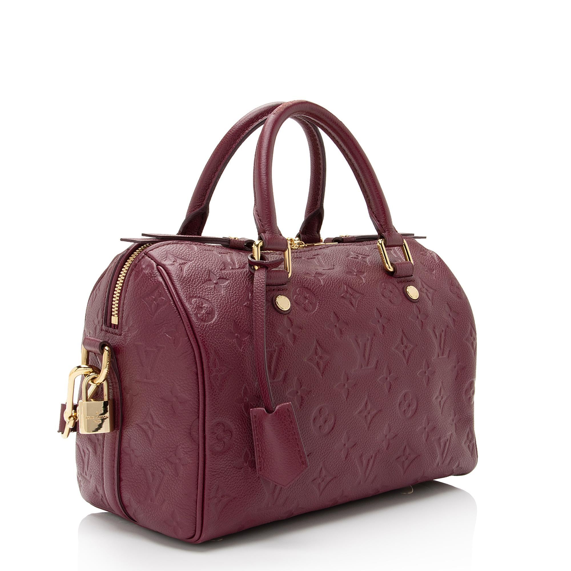 Louis Vuitton Monogram Empreinte Speedy Bandouliere 25 Satchel - FINAL SALE (SHF-7YVpMd)