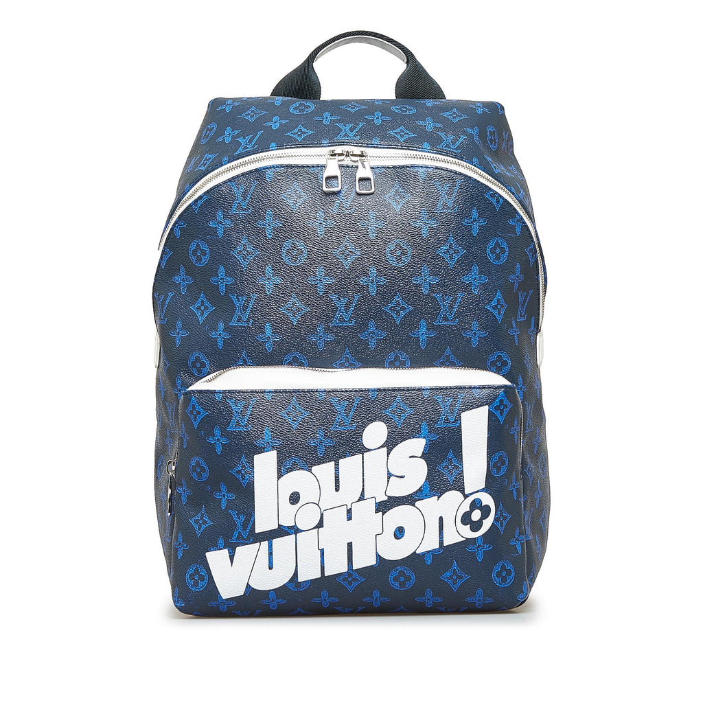 blue louis vuitton backpack