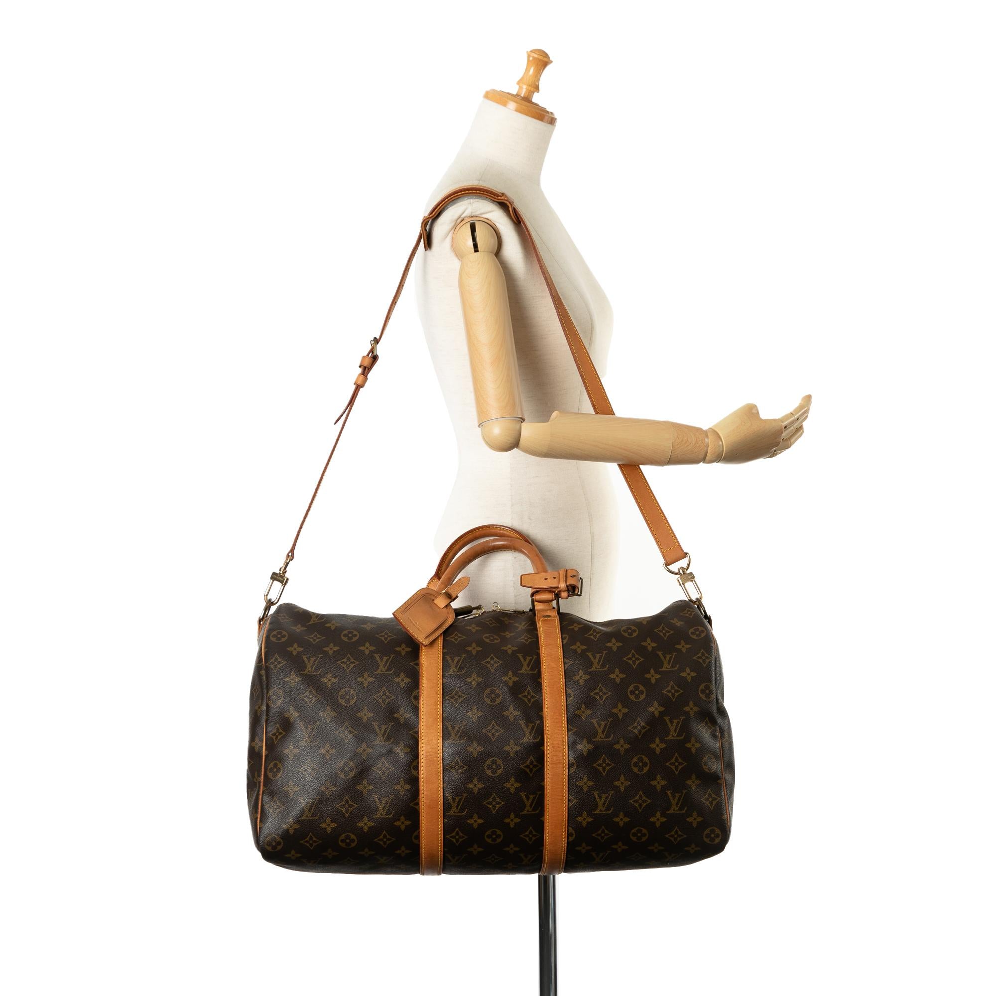 Louis Vuitton Monogram Keepall Bandouliere 50 (SHG-appIPu)
