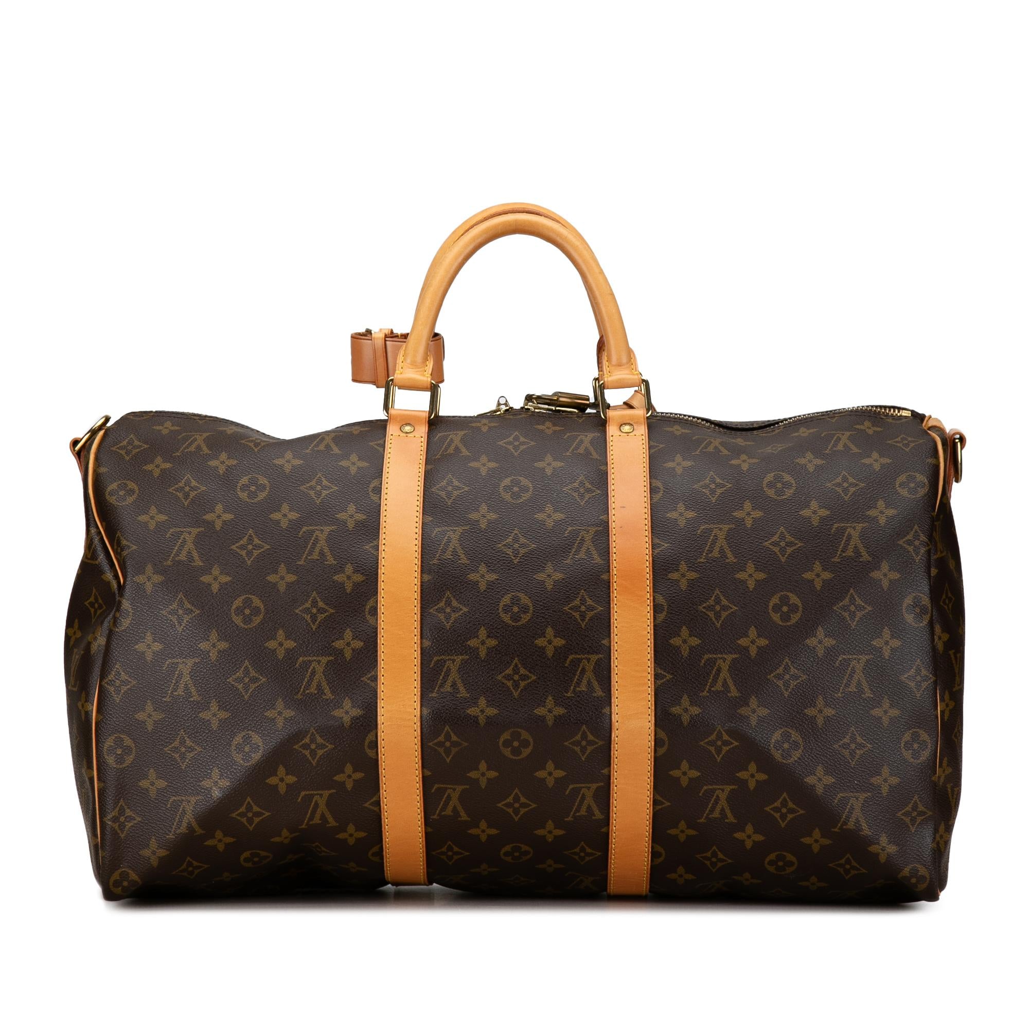 Louis Vuitton Monogram Keepall Bandouliere 50 (SHG-rVcMqg)