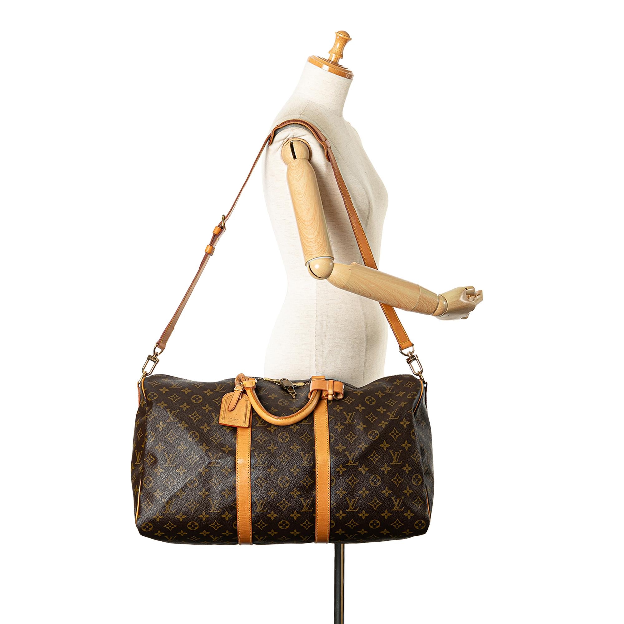 Louis Vuitton Monogram Keepall Bandouliere 50 (SHG-rVcMqg)