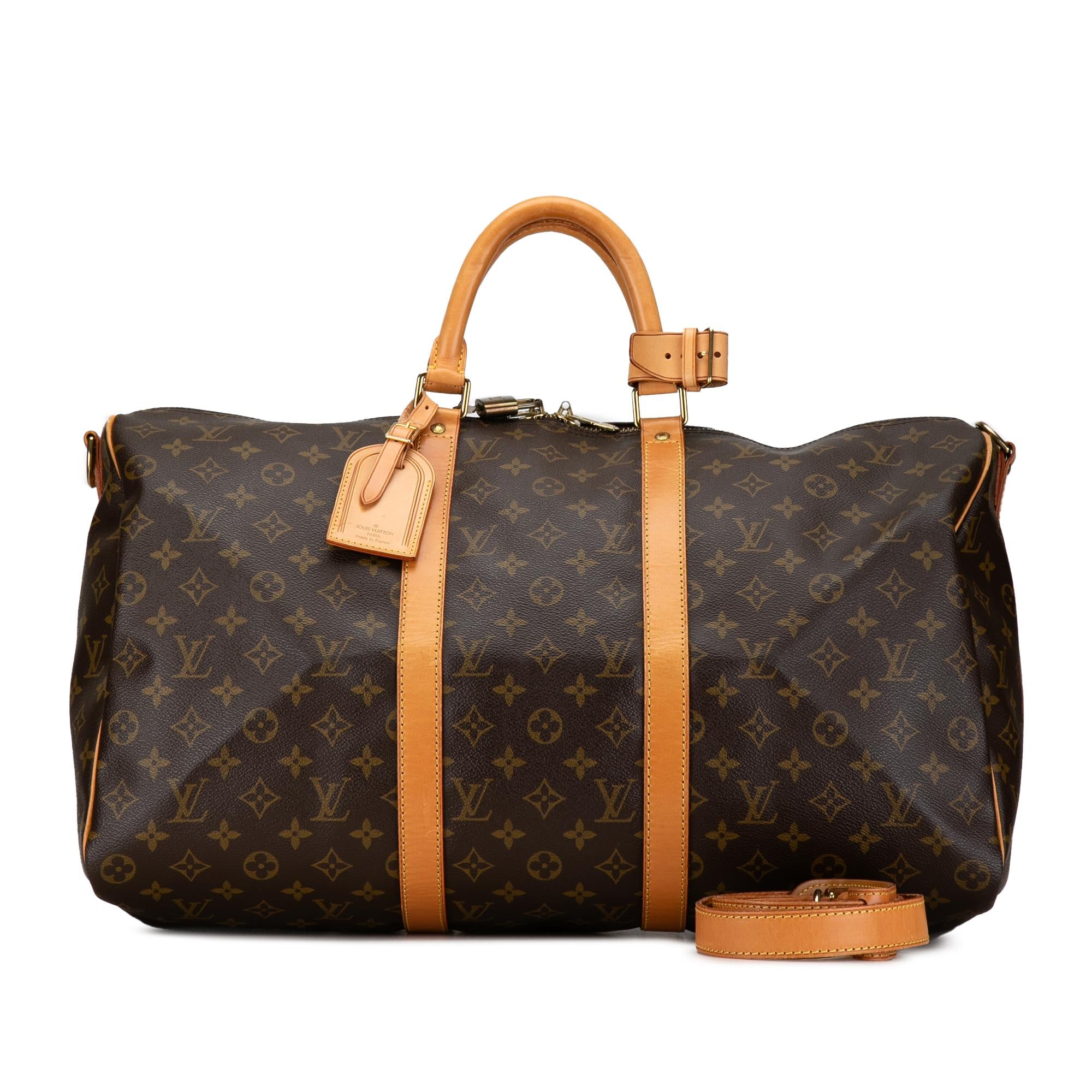 Louis Vuitton Monogram Keepall Bandouliere 50 (SHG-rVcMqg)