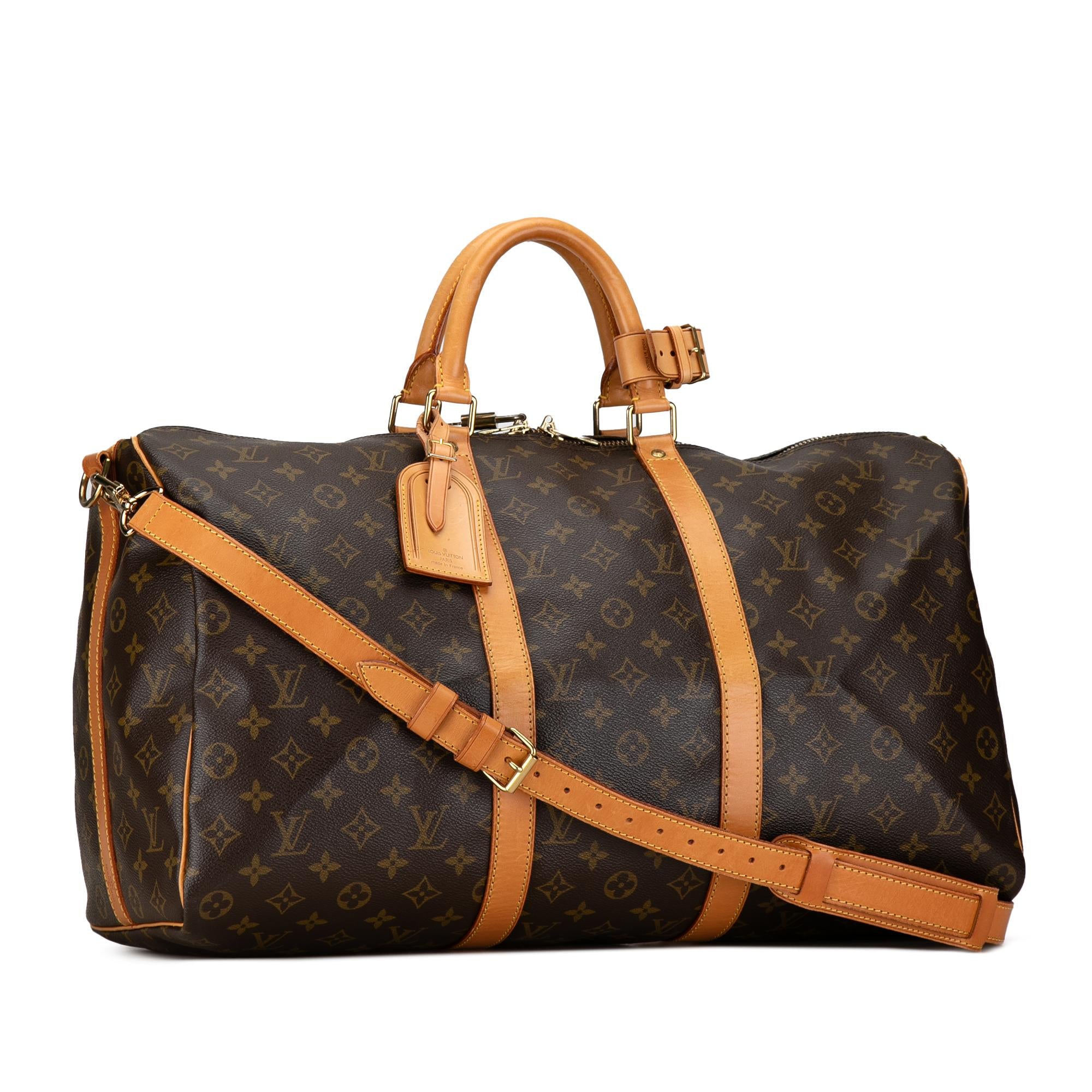 Louis Vuitton Monogram Keepall Bandouliere 50 (SHG-rVcMqg)