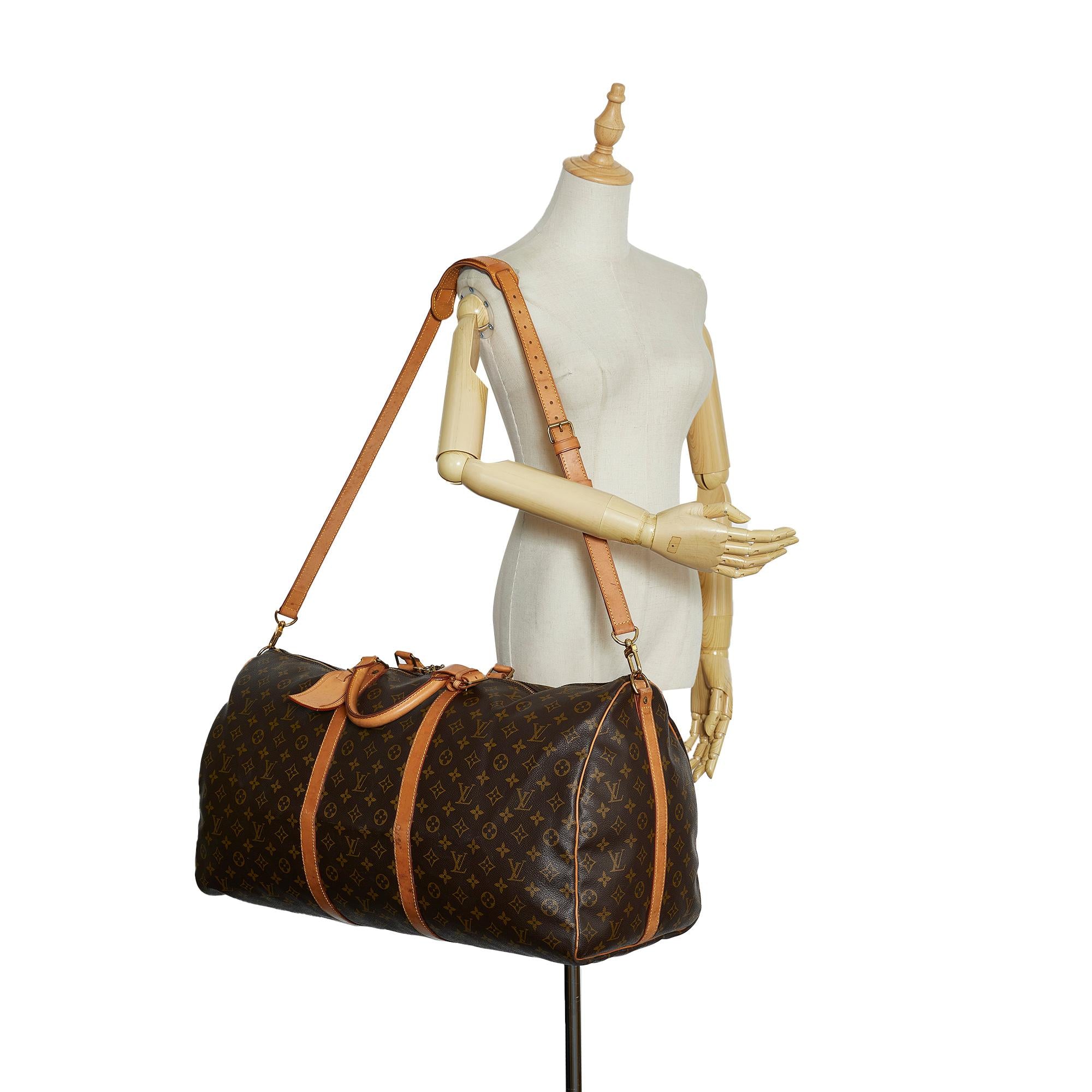 Louis Vuitton Monogram Keepall Bandouliere 60 (SHG-21A3sw)