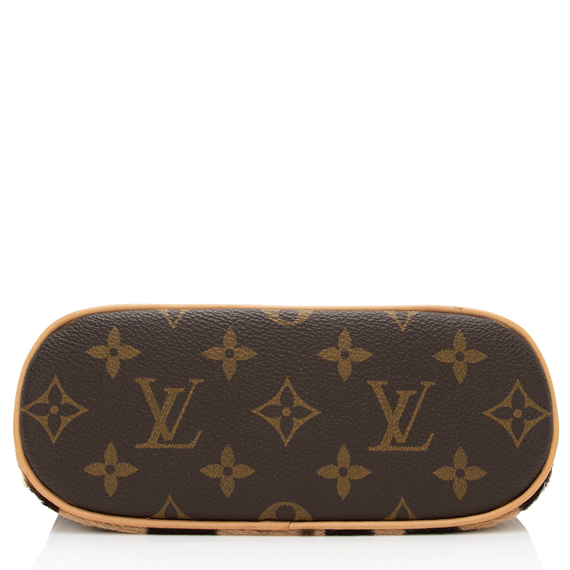 Louis Vuitton Monogram Leopard Print Pony Hair Azzedine Alaia Cosmetic Pouch (SHF-E6mACQ)