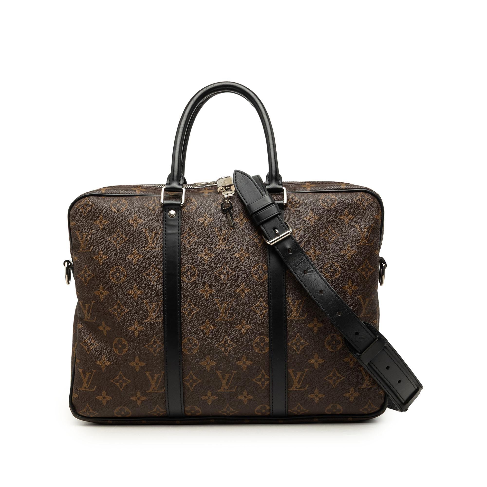 Louis Vuitton Monogram Macassar Porte Documents Voyage