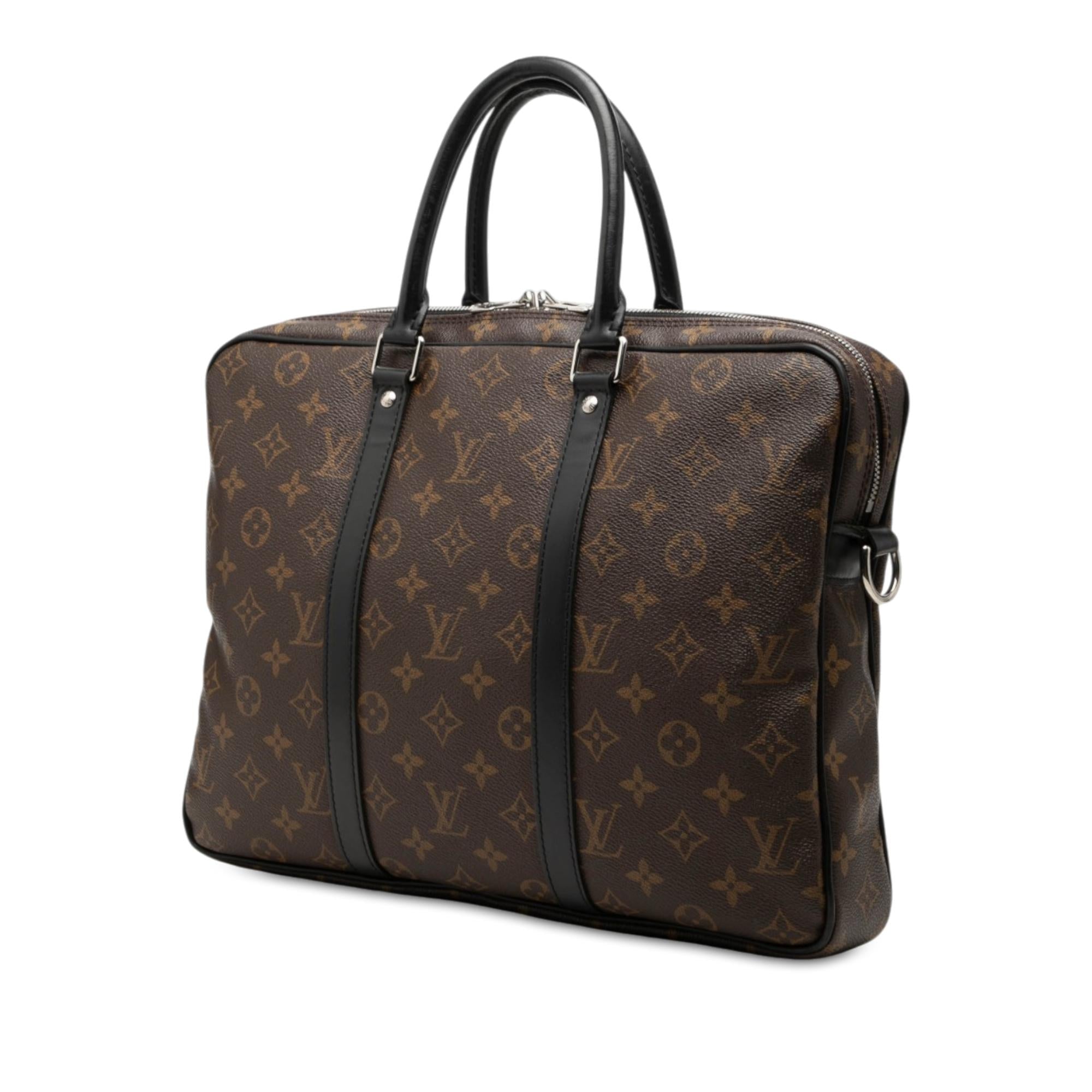 Louis Vuitton Monogram Macassar Porte Documents Voyage
