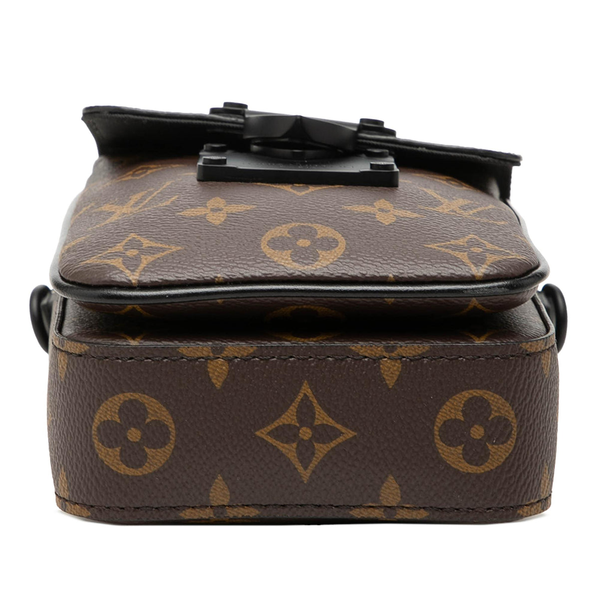 Louis Vuitton Monogram Macassar S Lock Vertical Wearable Crossbody