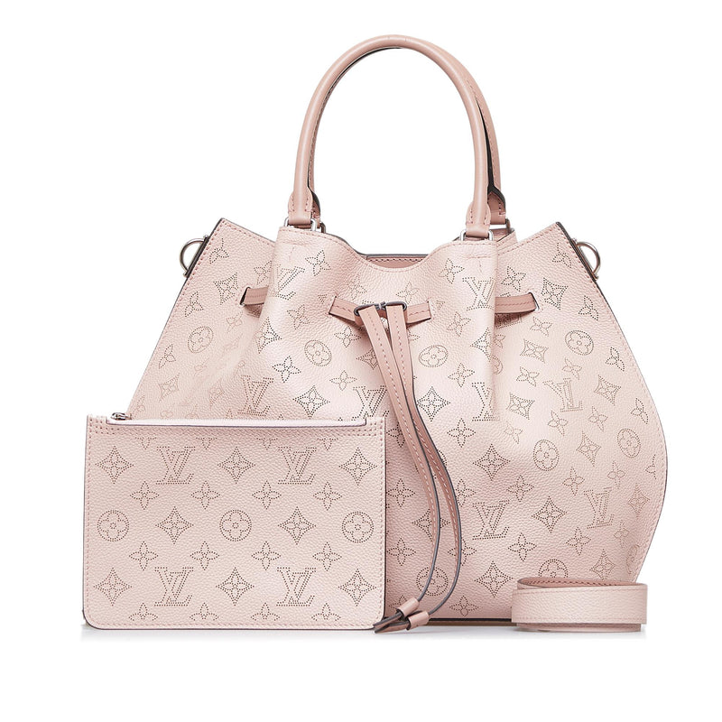 Louis Vuitton lv woman drawstring bag monogram with pink interior